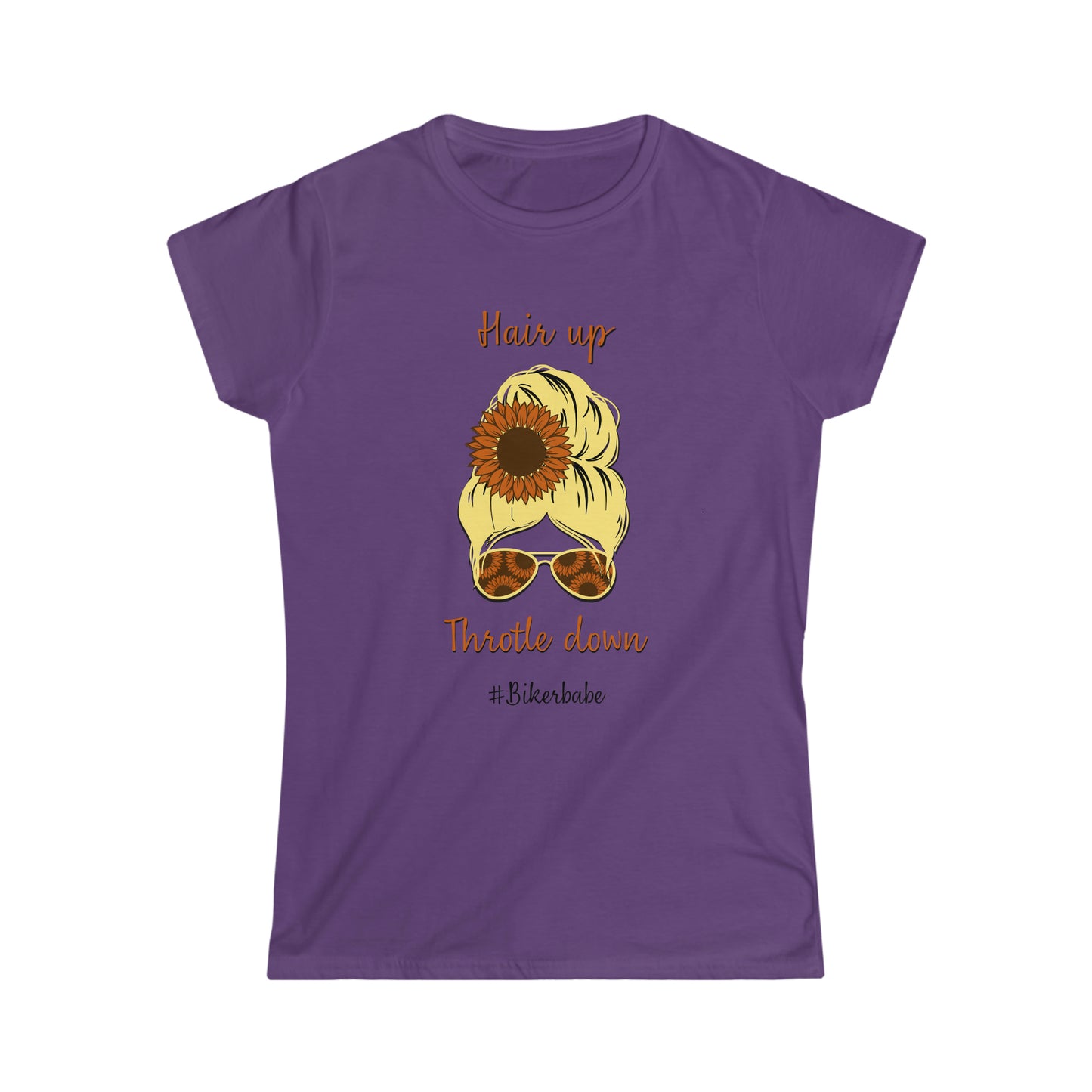 Biker Babe Sunflower-Women's Softstyle Tee