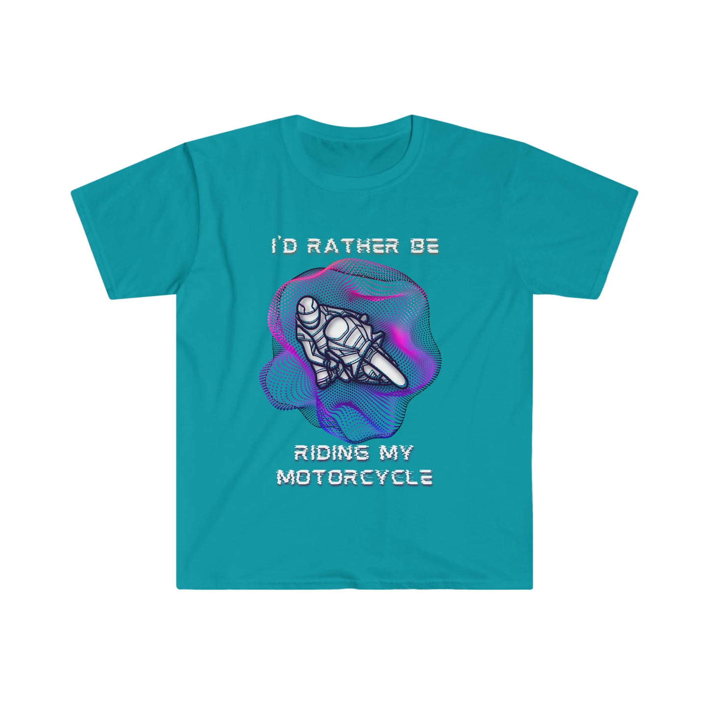 I'd Rather Be (Pink/Purple Graphic)-Unisex Softstyle T-Shirt