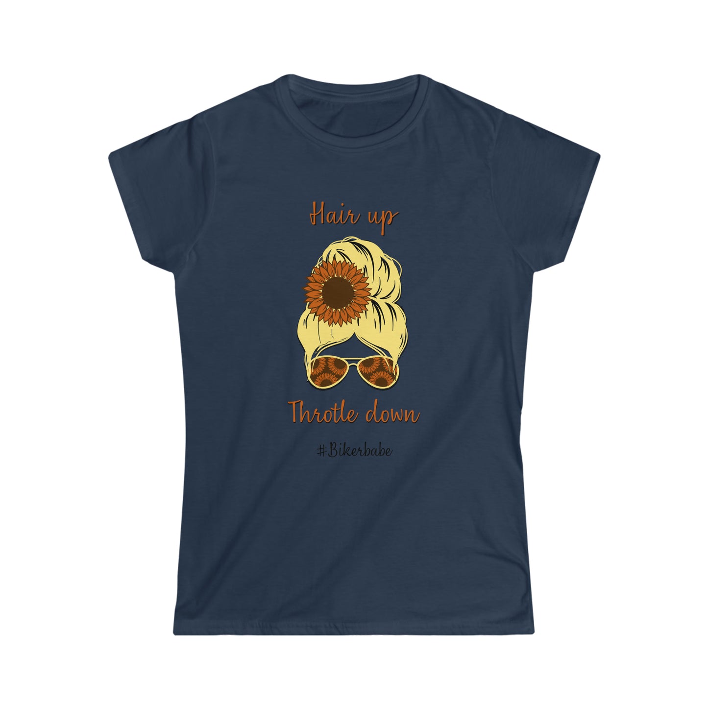 Biker Babe Sunflower-Women's Softstyle Tee