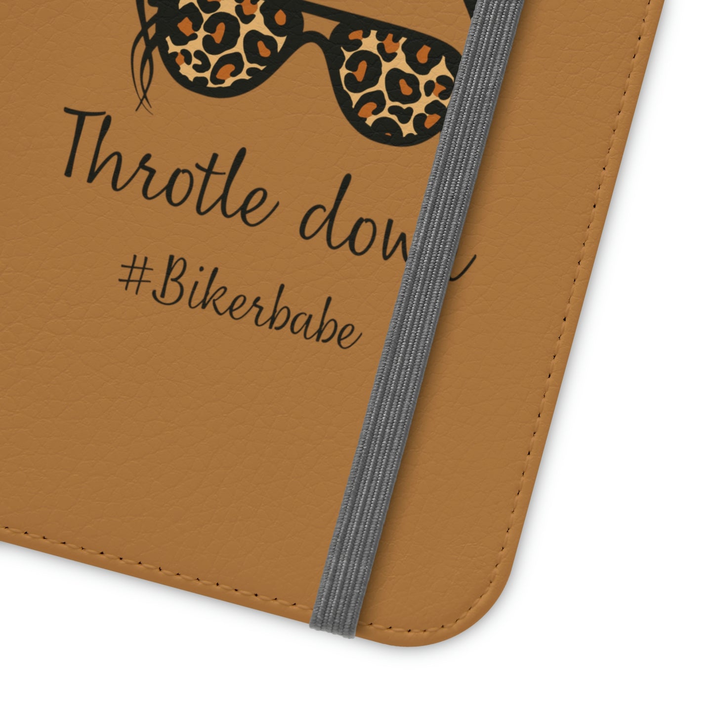 Biker Babe Leopard Flip Cases