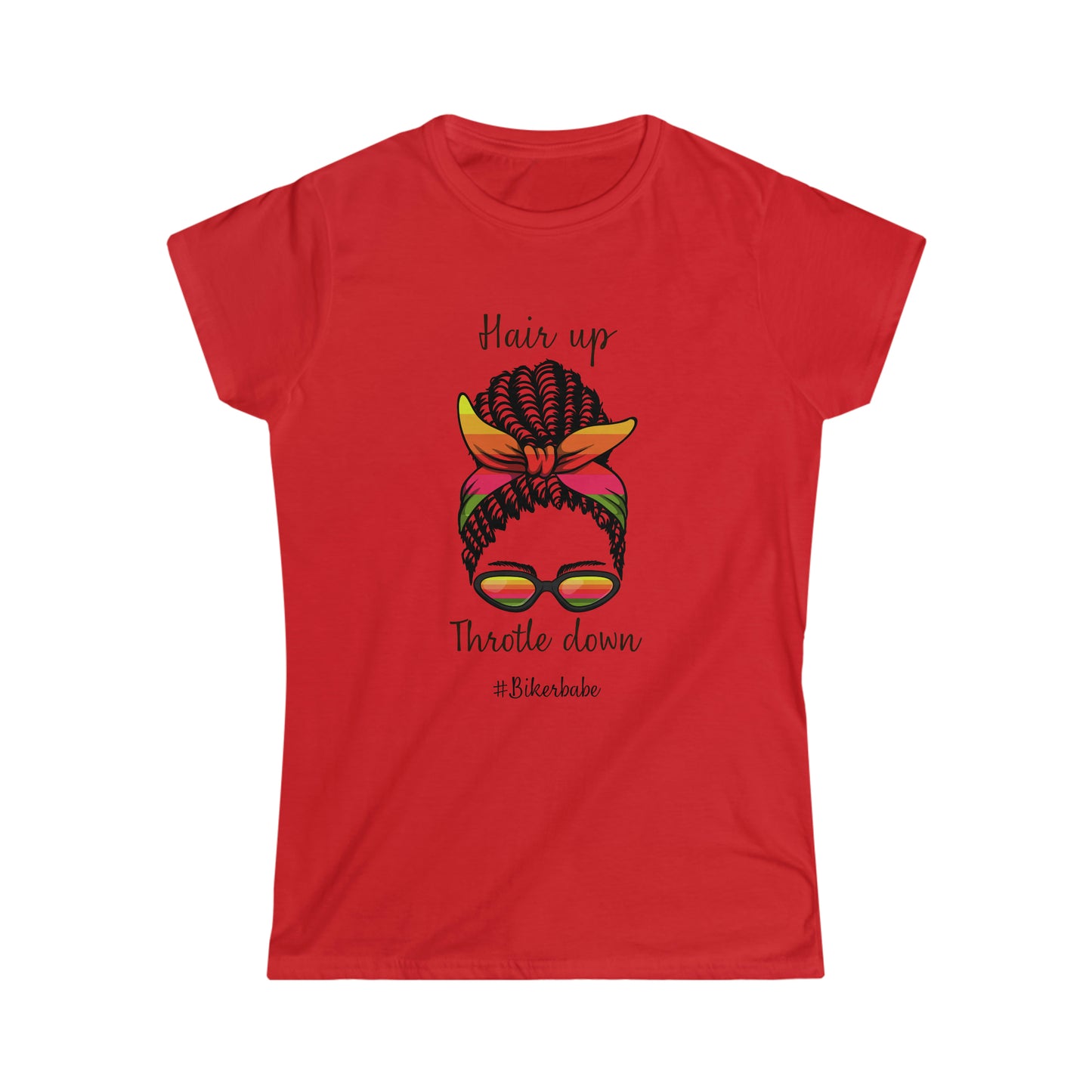 Biker Babe Sunrise-Women's Softstyle Tee