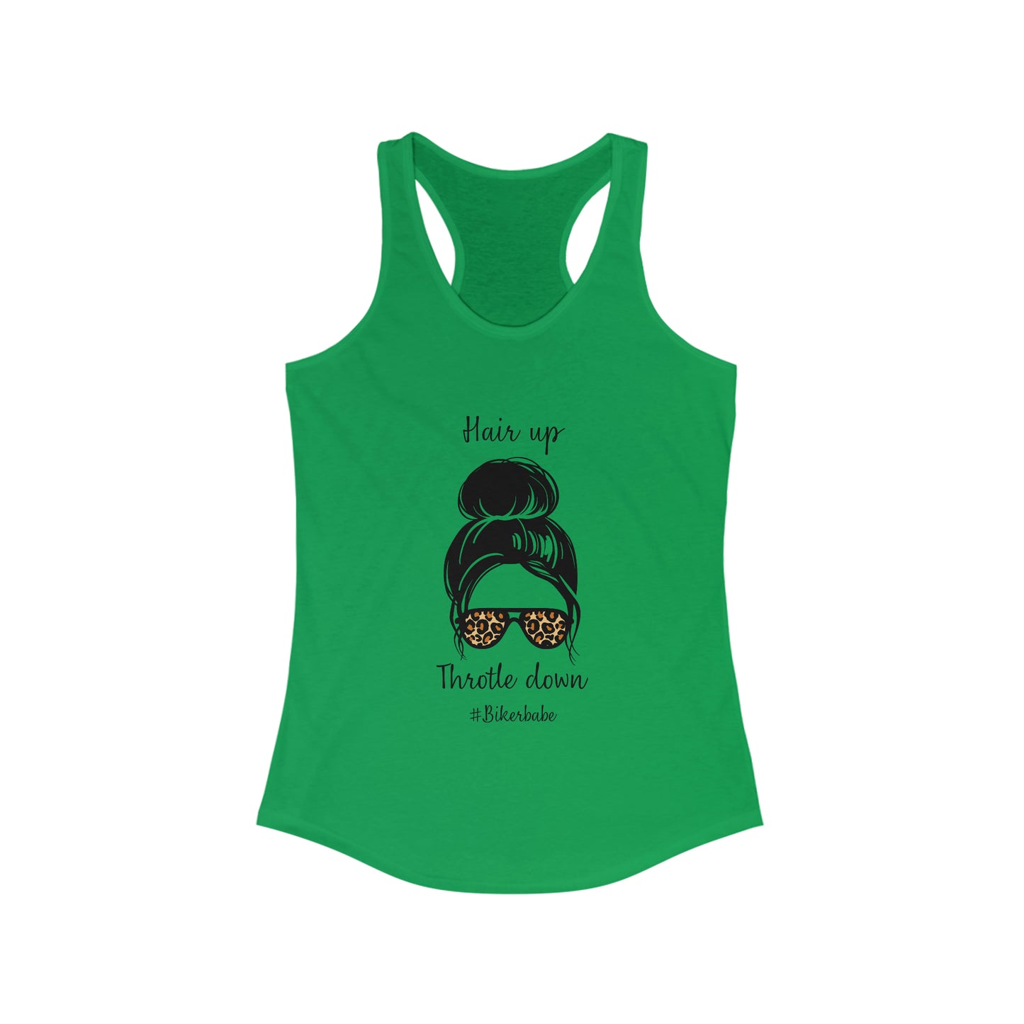 Biker Babe Leopard-Women's Ideal Racerback Tank
