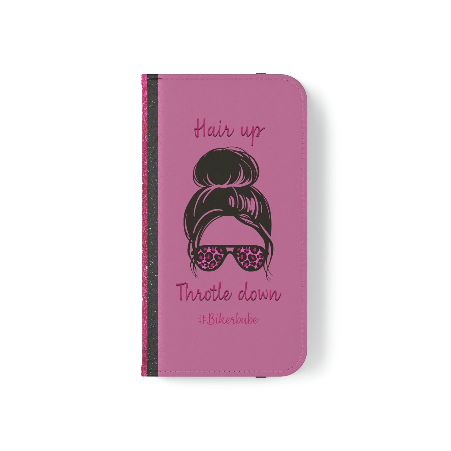 Biker Babe Pink Leopard Flip Cases
