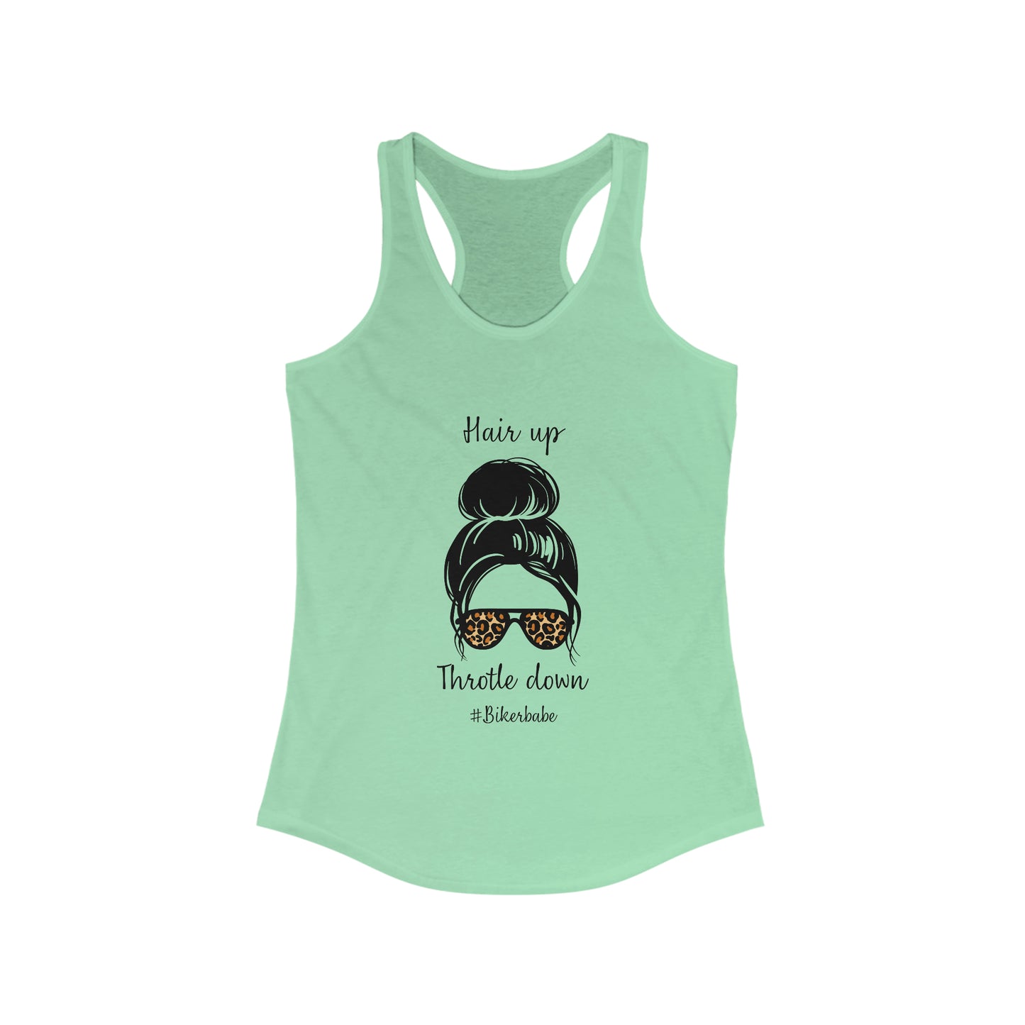 Biker Babe Leopard-Women's Ideal Racerback Tank