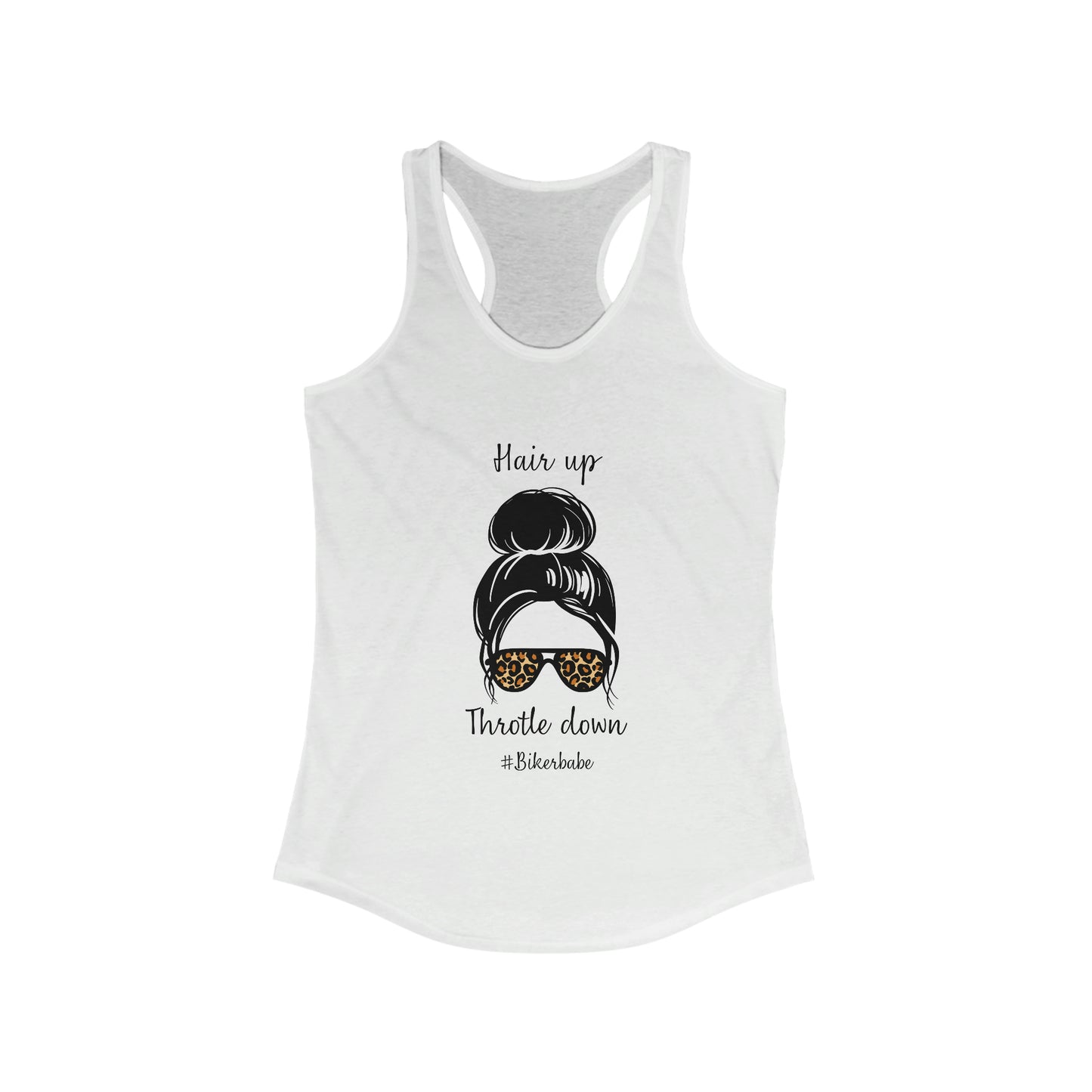 Biker Babe Leopard-Women's Ideal Racerback Tank