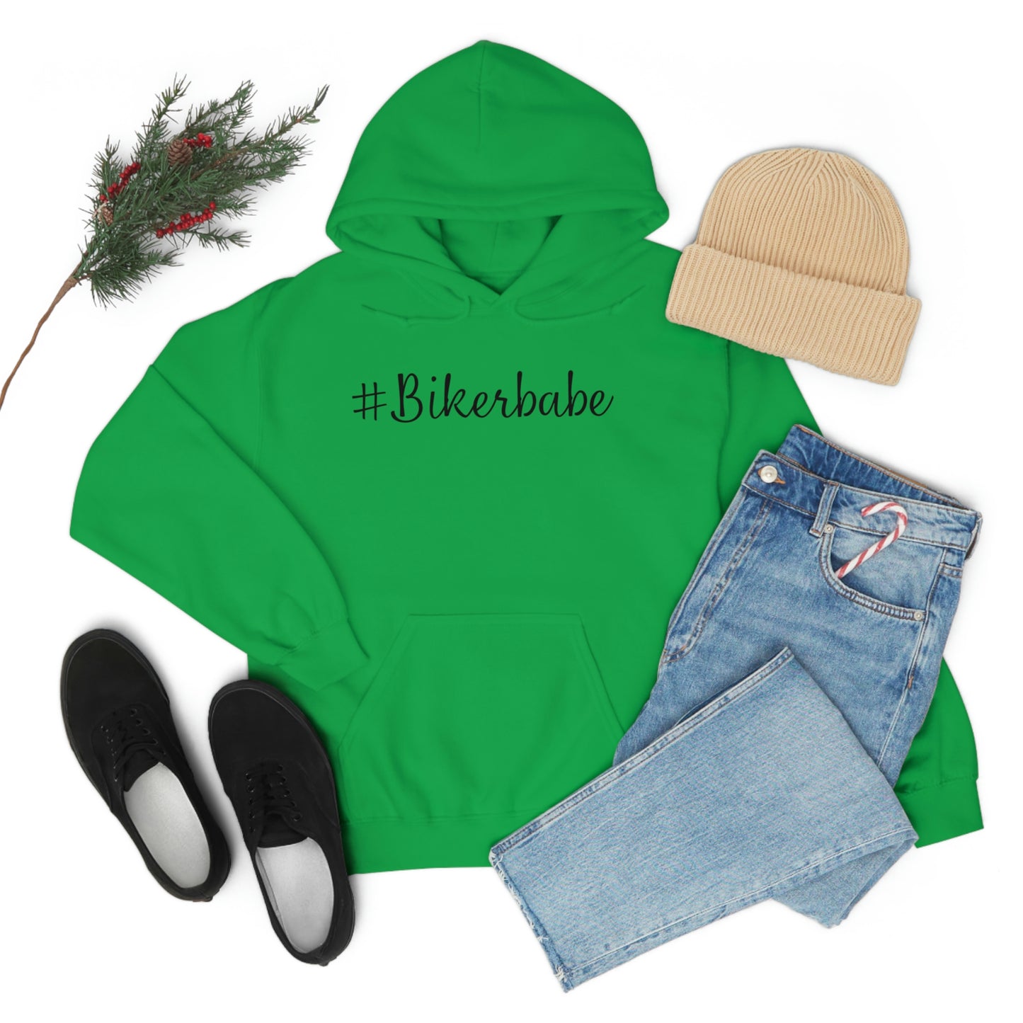 Biker Babe Leopard-Unisex Heavy Blend™ Hooded Sweatshirt