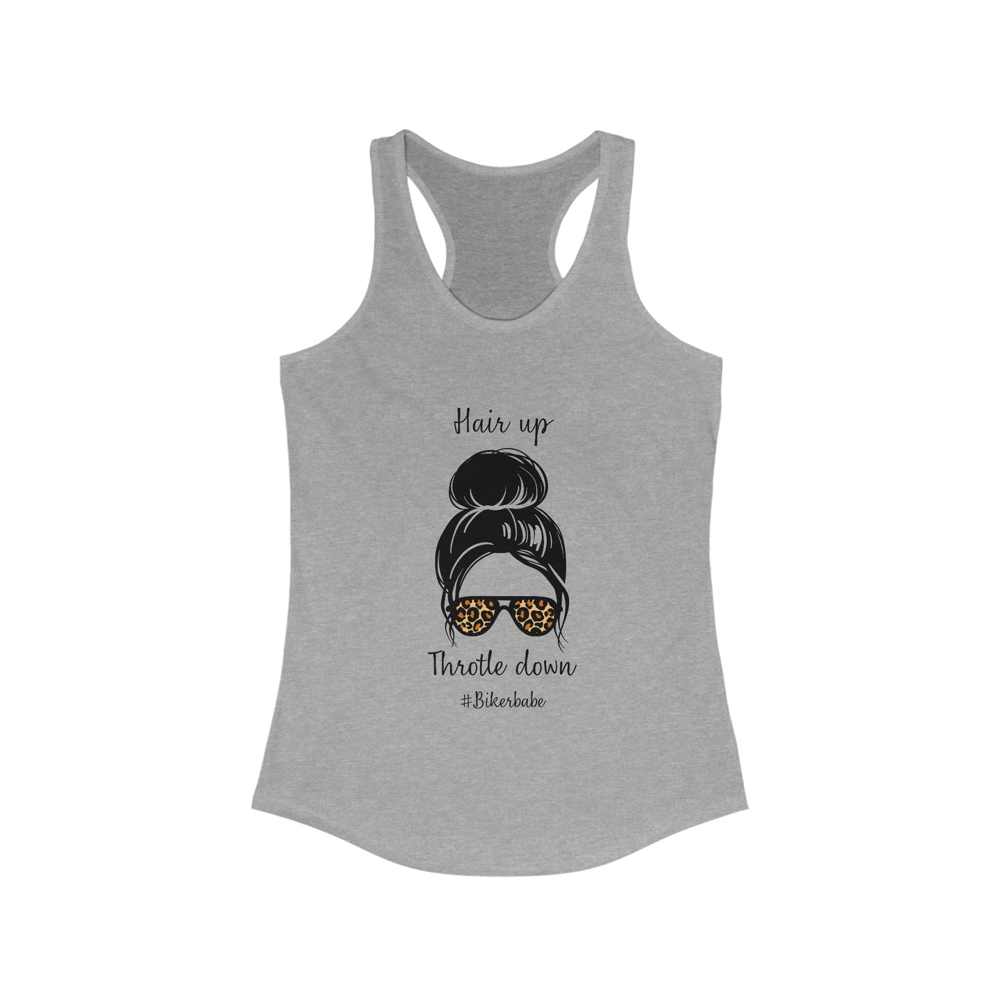 Biker Babe Leopard-Women's Ideal Racerback Tank