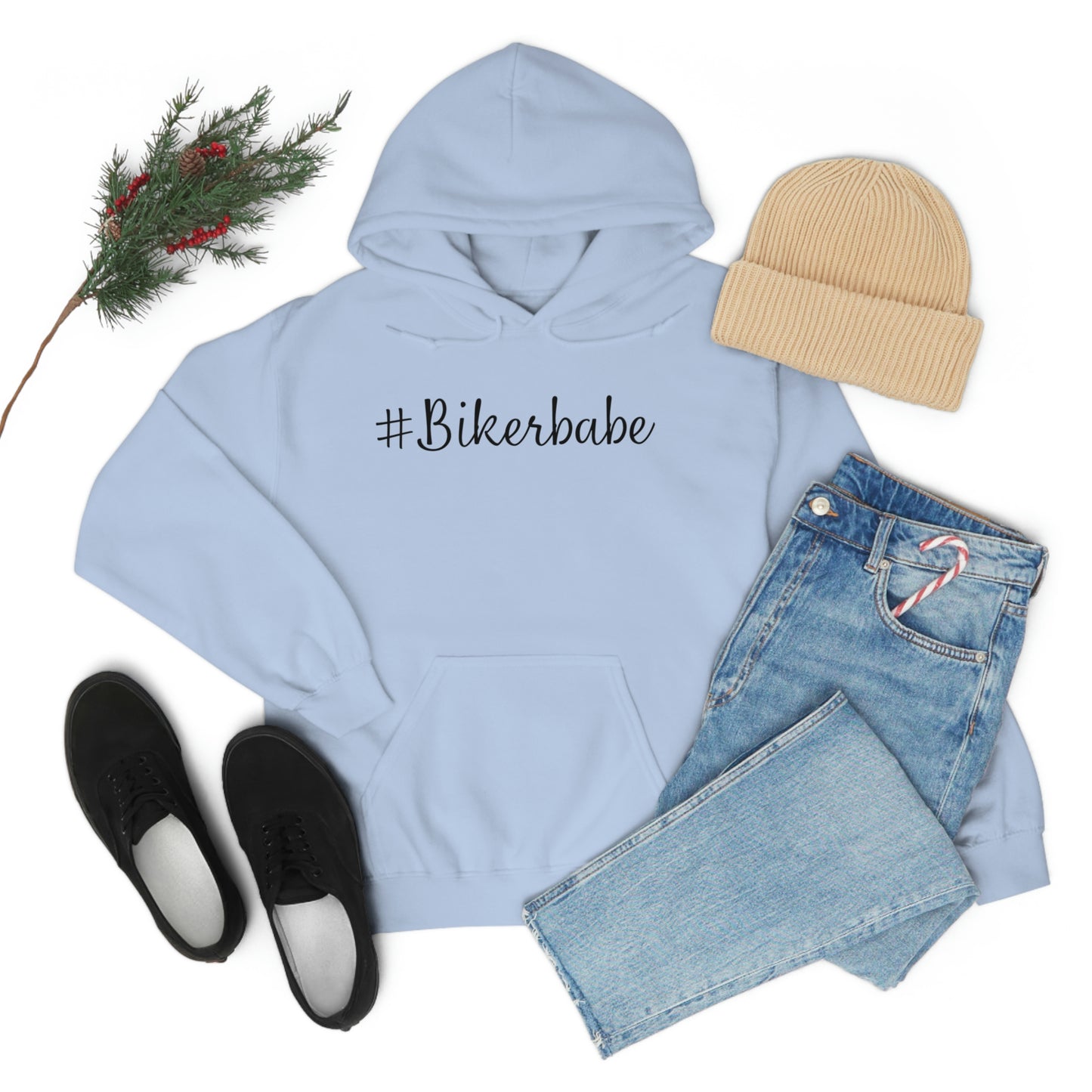 Biker Babe Leopard-Unisex Heavy Blend™ Hooded Sweatshirt