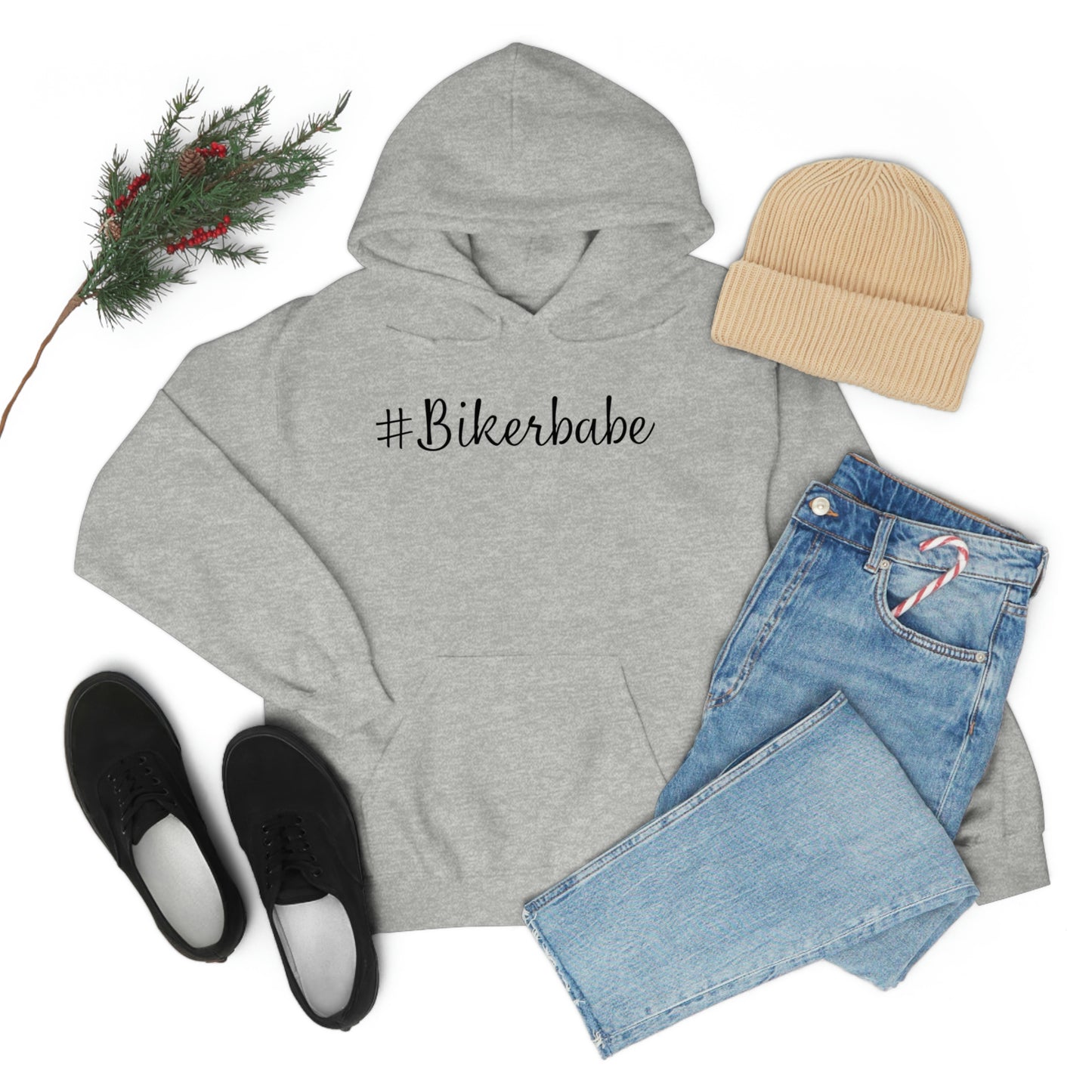 Biker Babe Leopard-Unisex Heavy Blend™ Hooded Sweatshirt