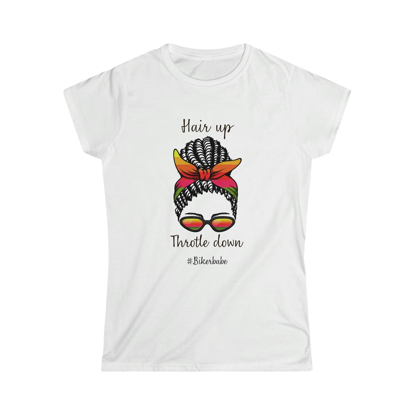 Biker Babe Sunrise-Women's Softstyle Tee