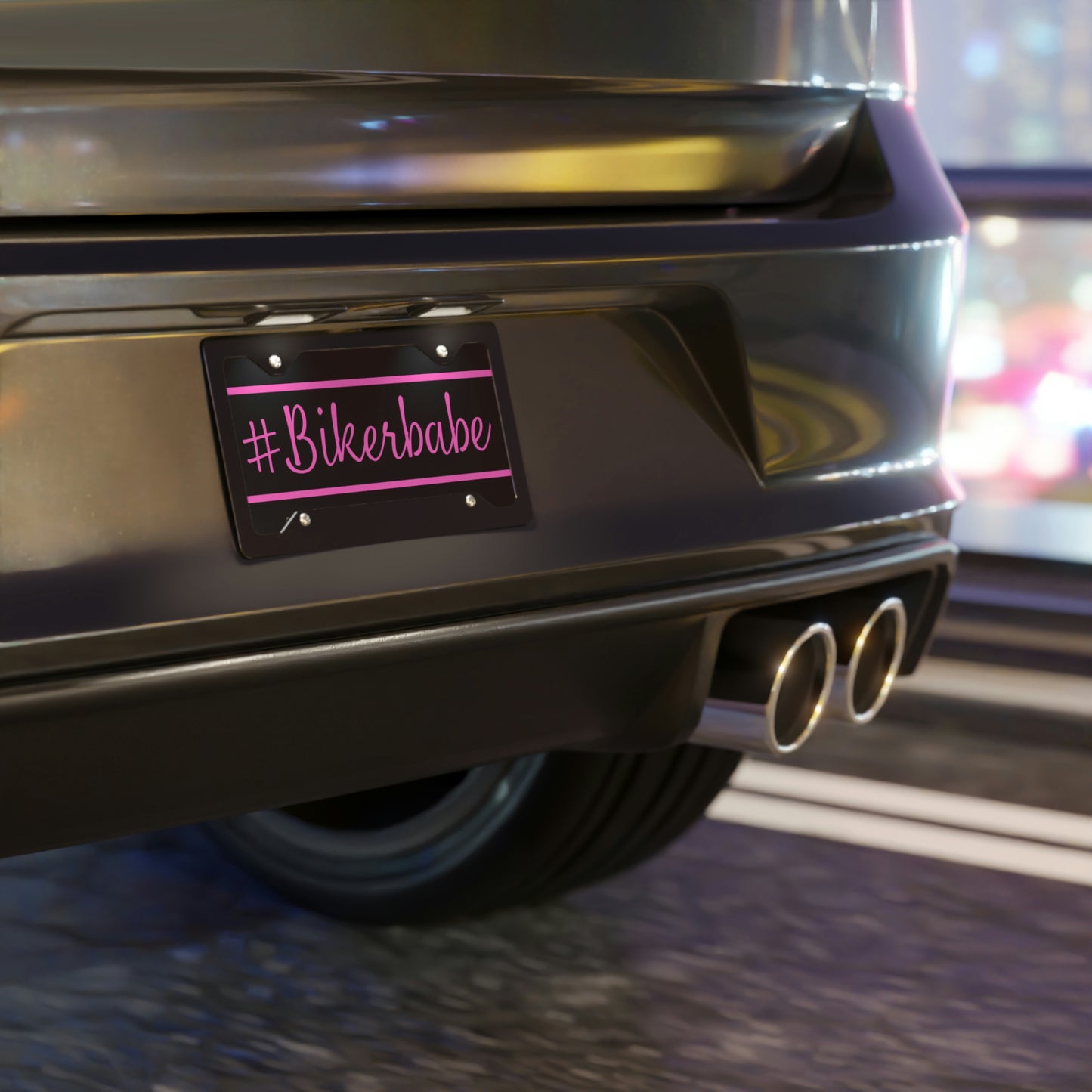 Pink & Black Vanity Plate