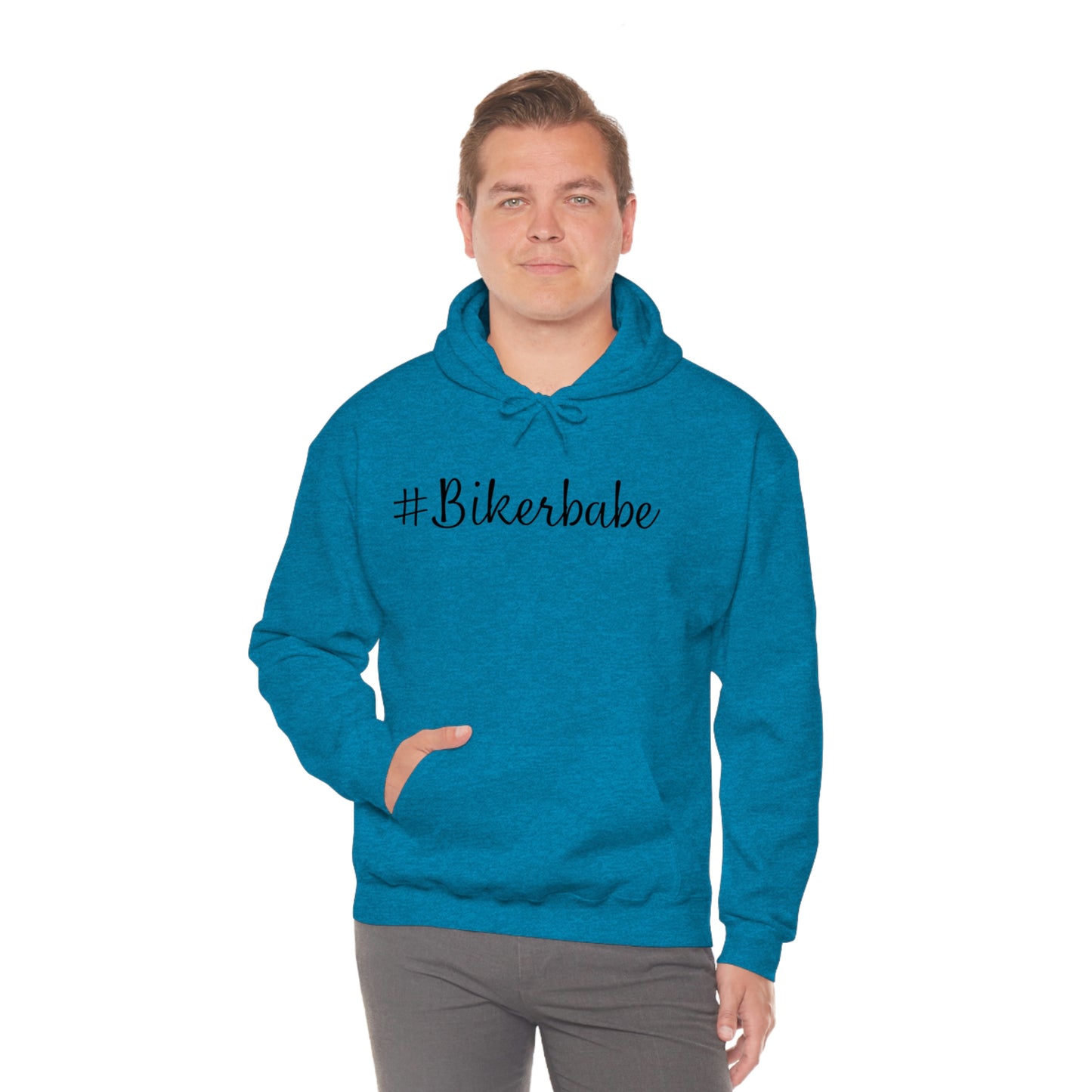 Biker Babe Leopard-Unisex Heavy Blend™ Hooded Sweatshirt