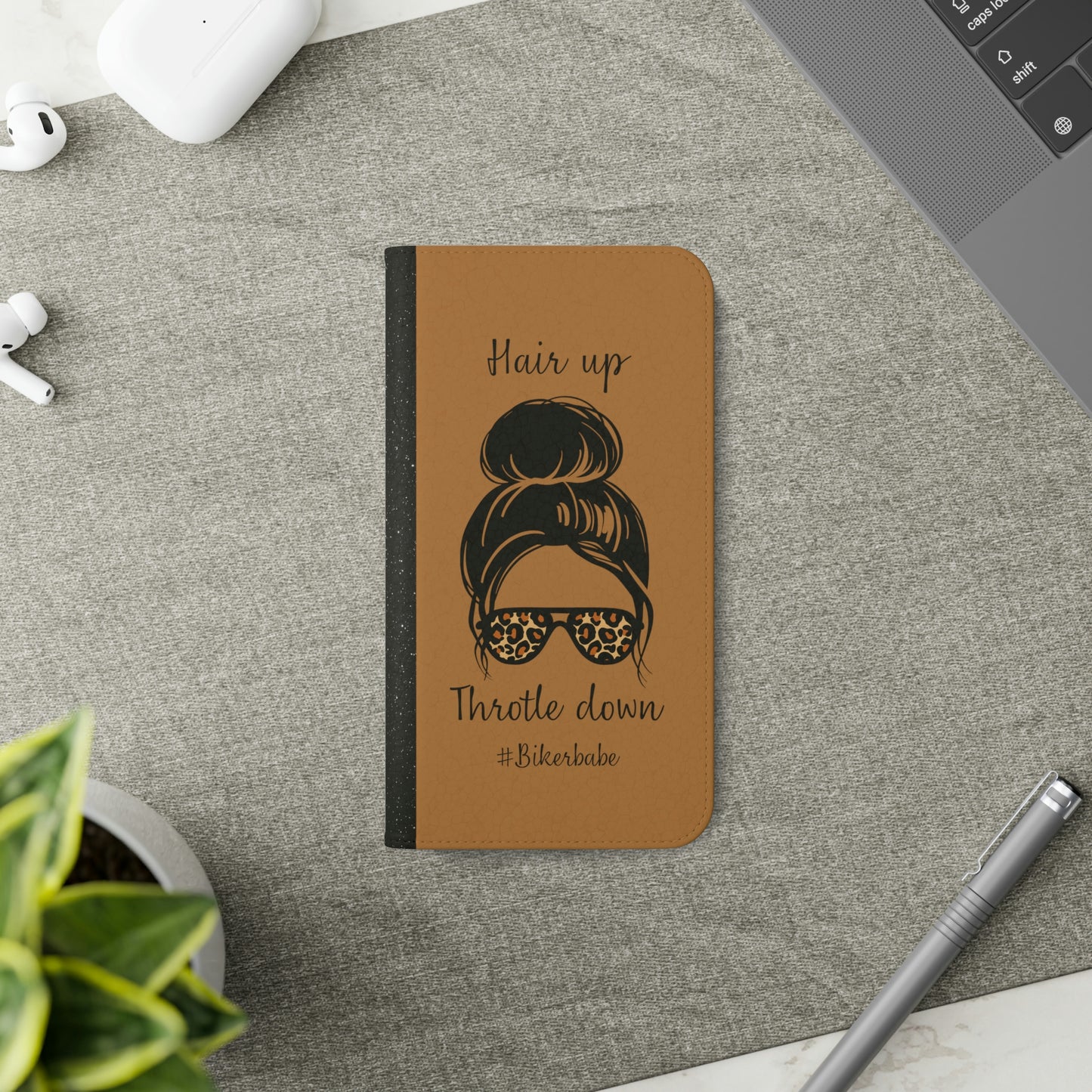 Biker Babe Leopard Flip Cases