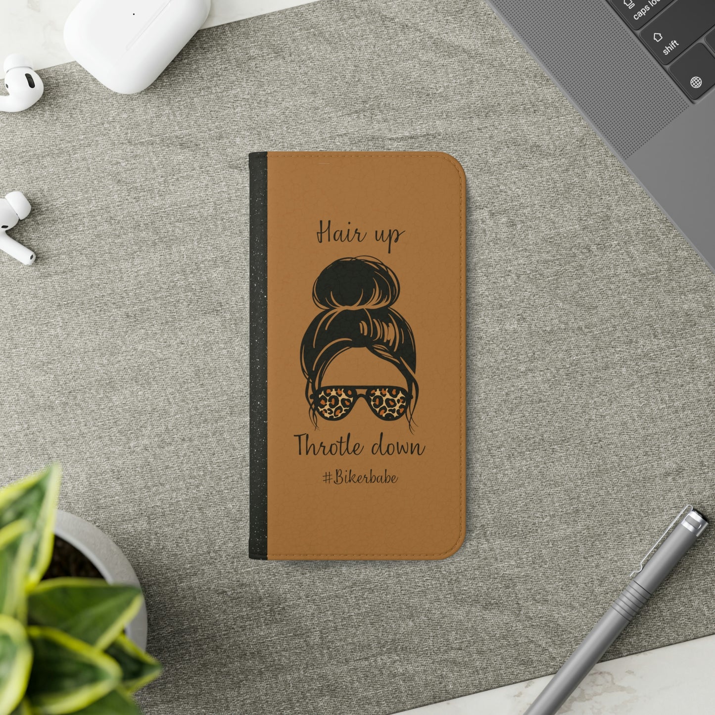 Biker Babe Leopard Flip Cases