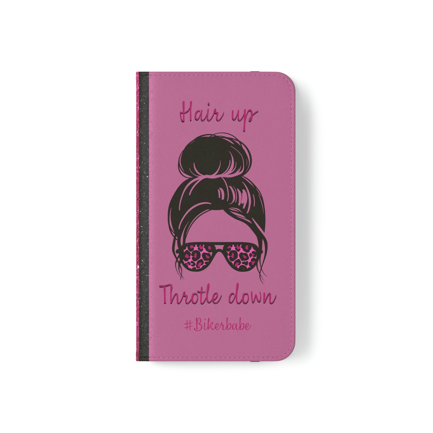 Biker Babe Pink Leopard Flip Cases