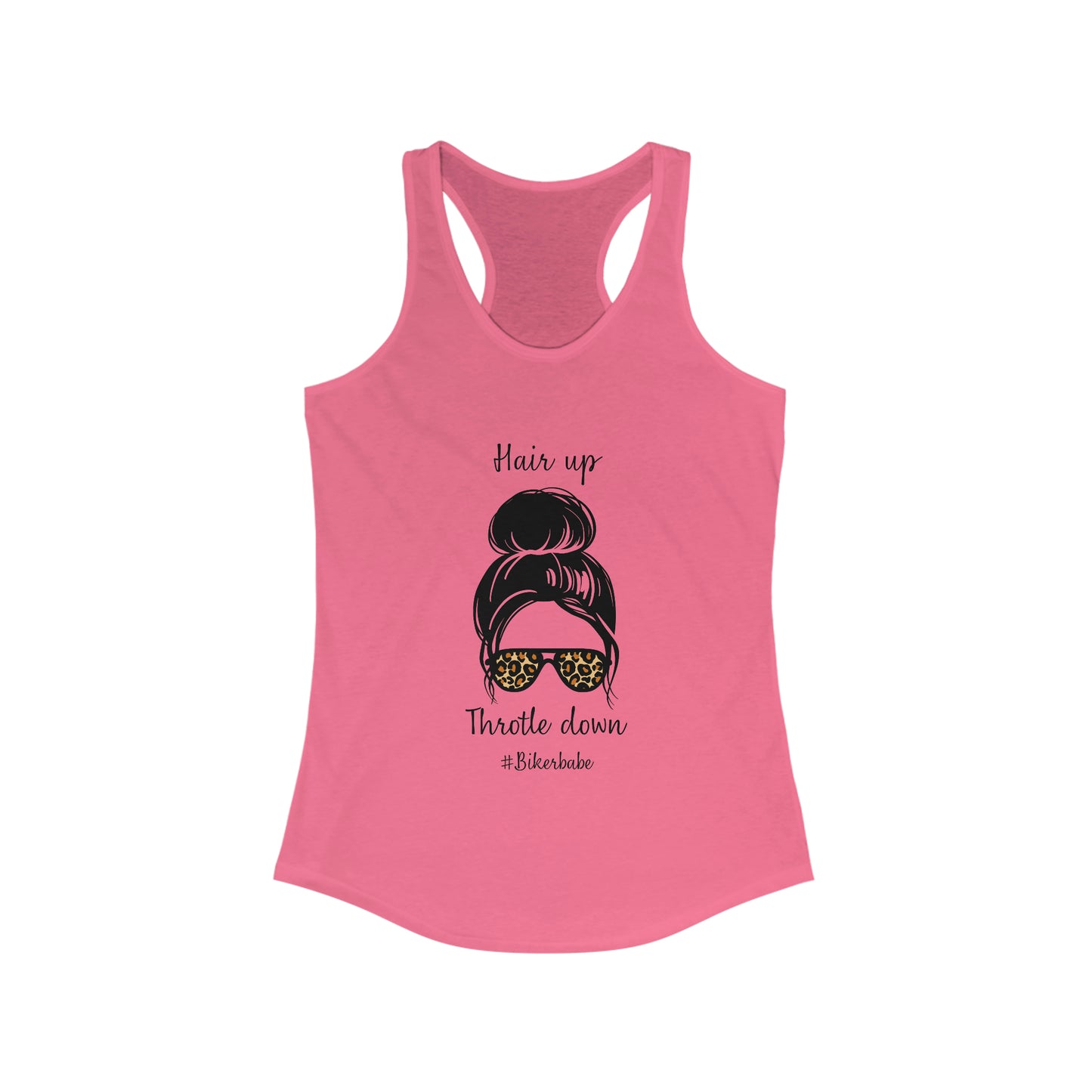 Biker Babe Leopard-Women's Ideal Racerback Tank