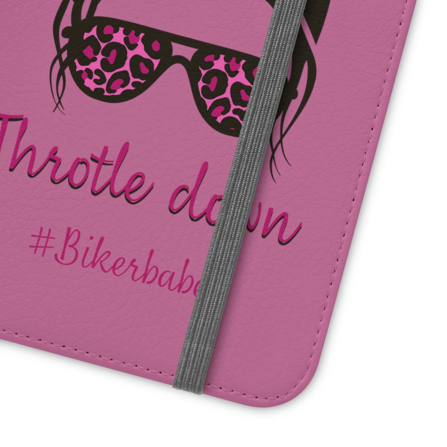 Biker Babe Pink Leopard Flip Cases