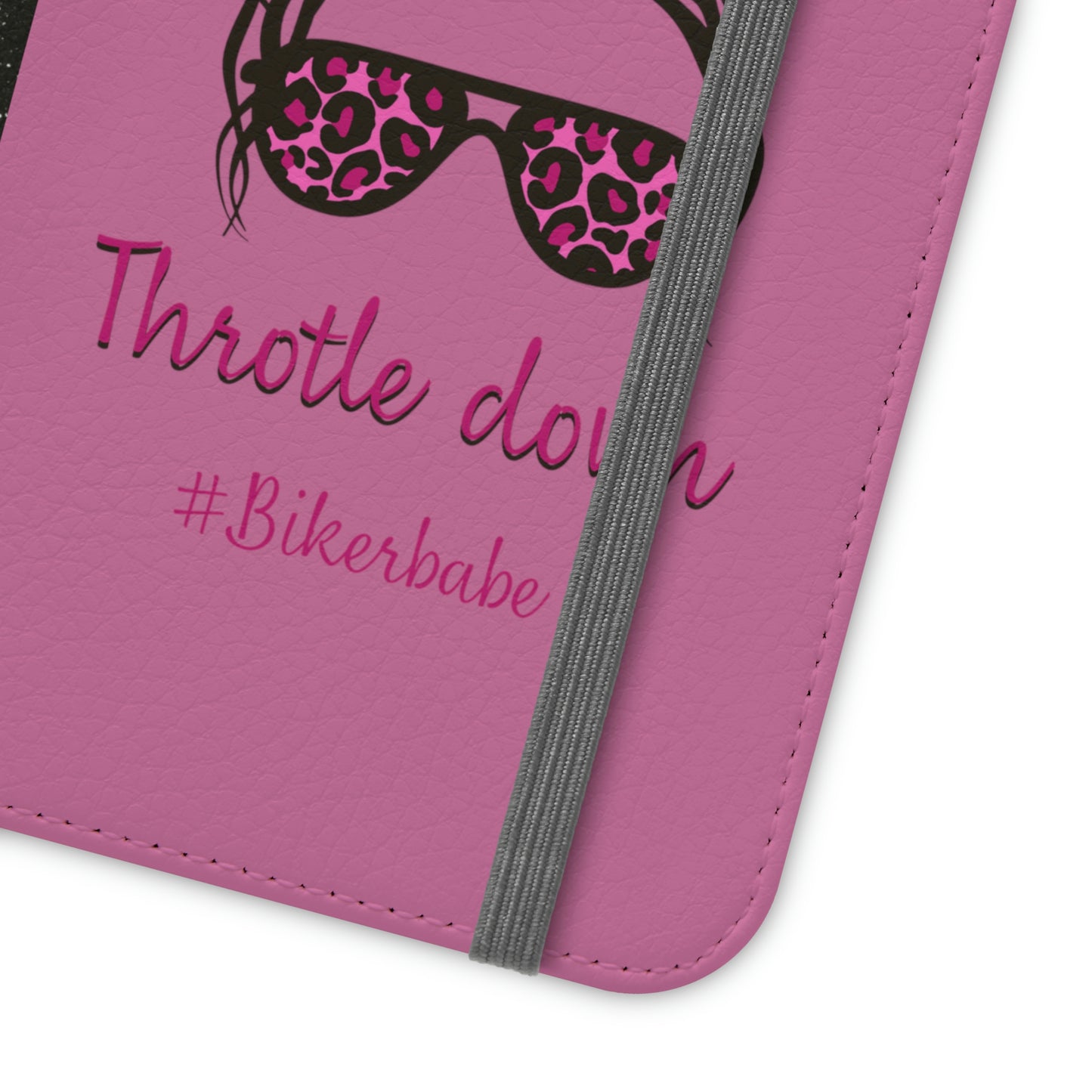 Biker Babe Pink Leopard Flip Cases