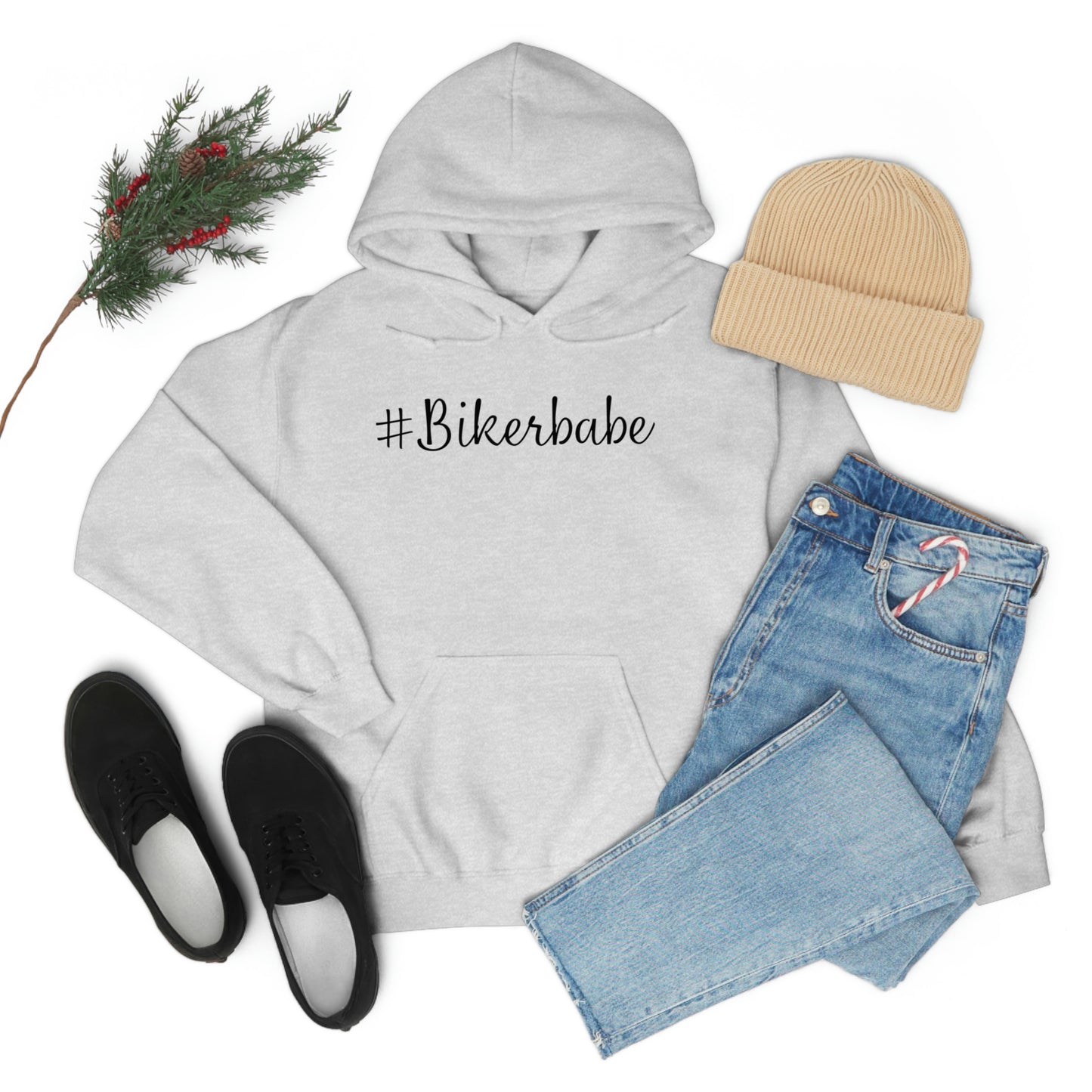 Biker Babe Leopard-Unisex Heavy Blend™ Hooded Sweatshirt