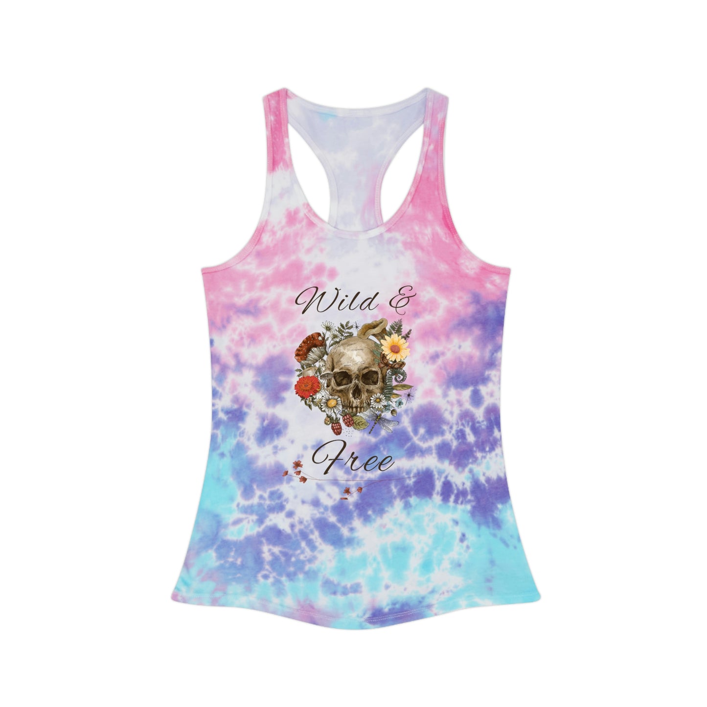 Wild and Free Tie Dye Racerback Tank Top