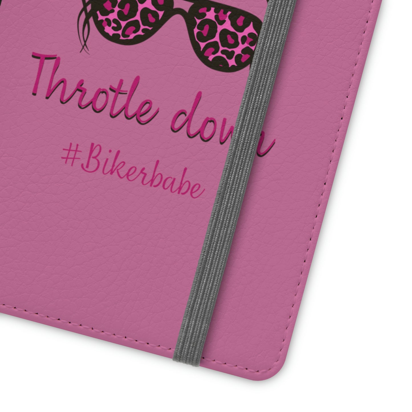 Biker Babe Pink Leopard Flip Cases