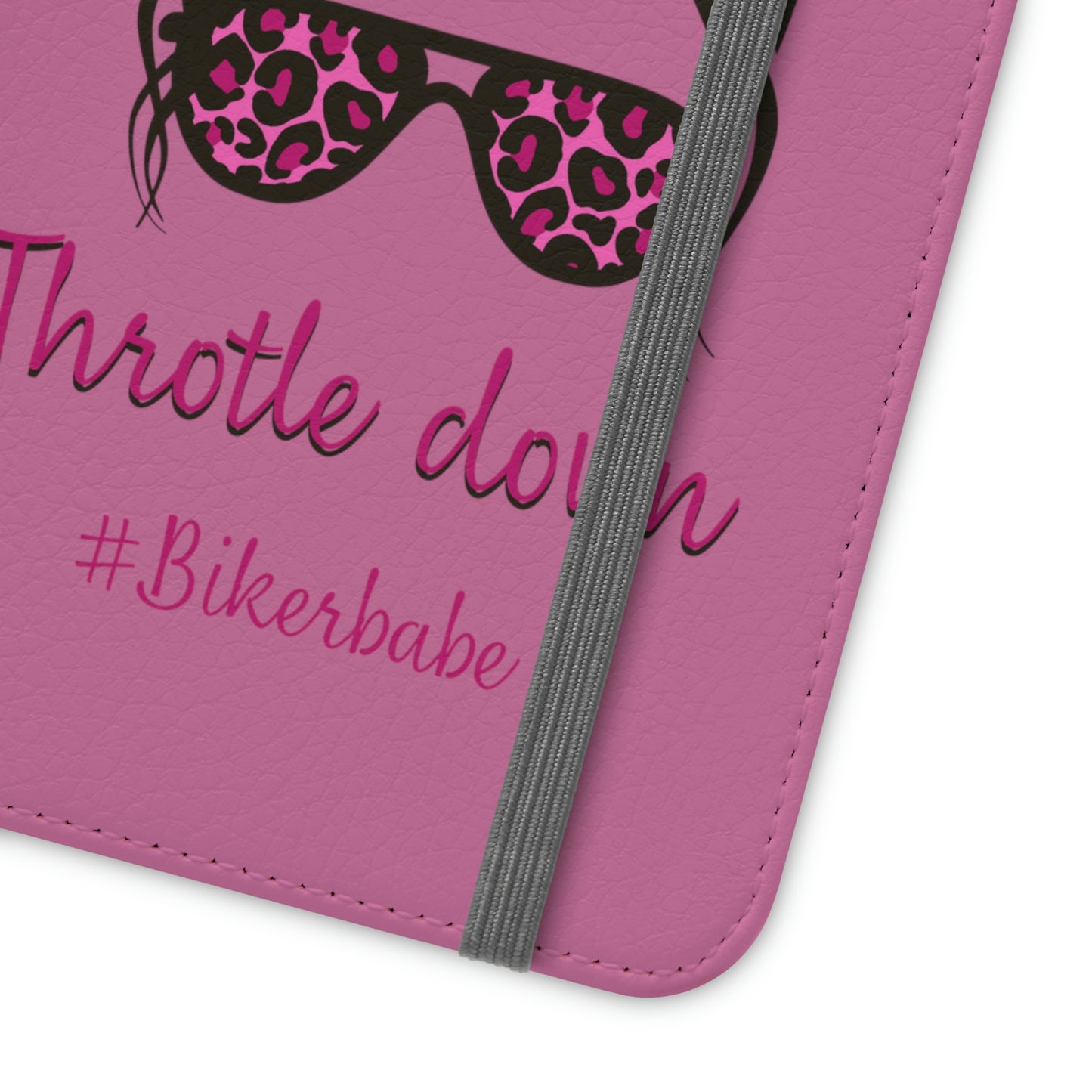 Biker Babe Pink Leopard Flip Cases
