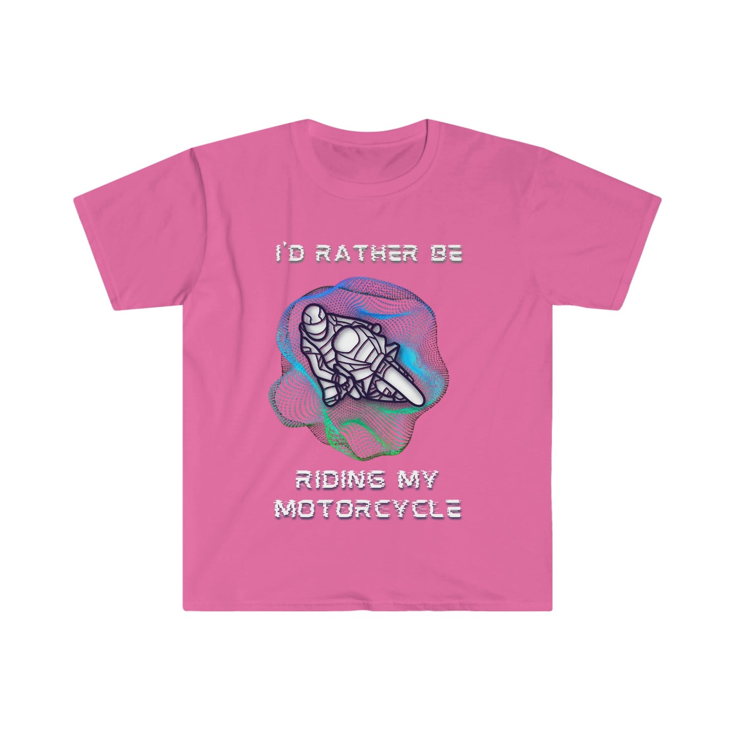 I'd Rather Be blue/green graphic-Unisex Softstyle T-Shirt