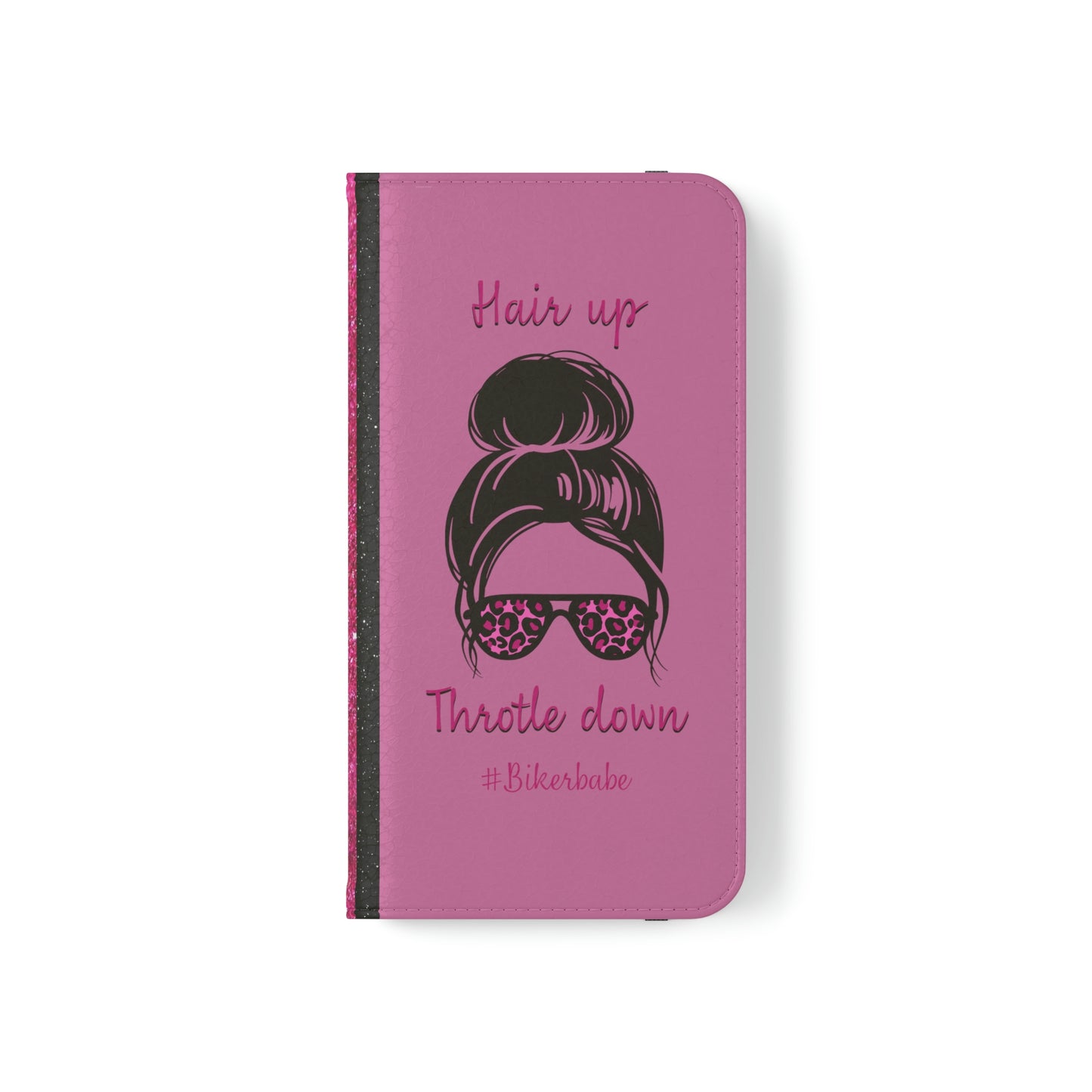 Biker Babe Pink Leopard Flip Cases