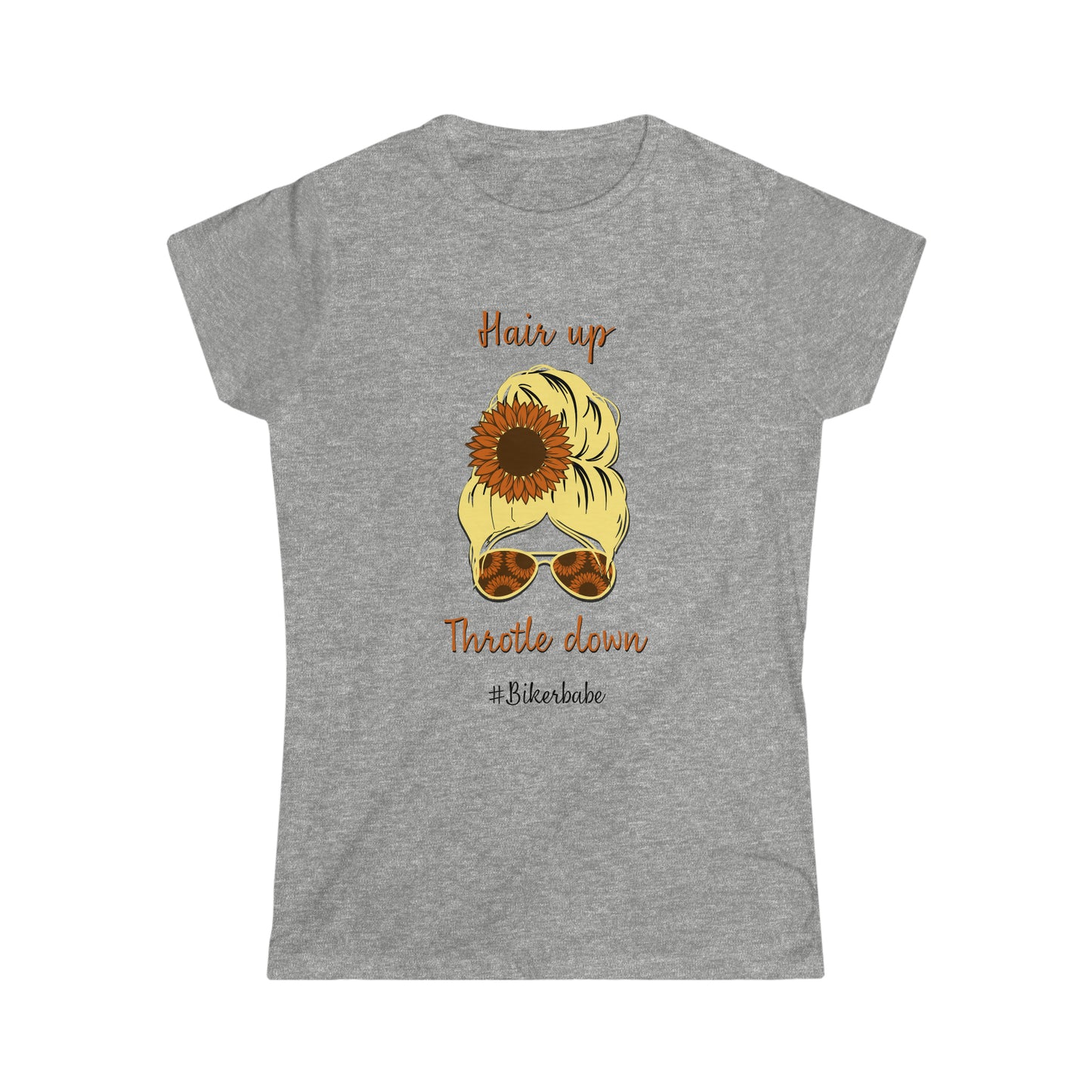 Biker Babe Sunflower-Women's Softstyle Tee