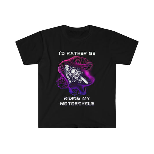 I'd Rather Be (Pink/Purple Graphic)-Unisex Softstyle T-Shirt