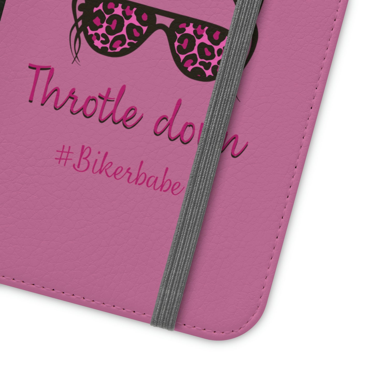 Biker Babe Pink Leopard Flip Cases