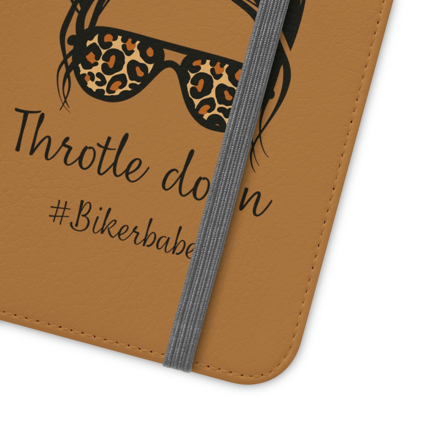 Biker Babe Leopard Flip Cases