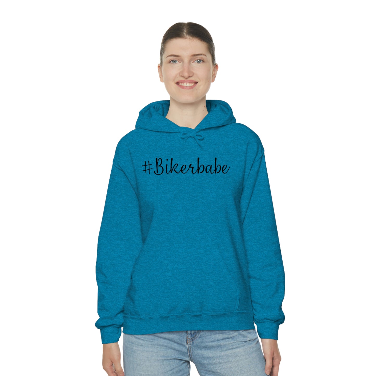 Biker Babe Leopard-Unisex Heavy Blend™ Hooded Sweatshirt