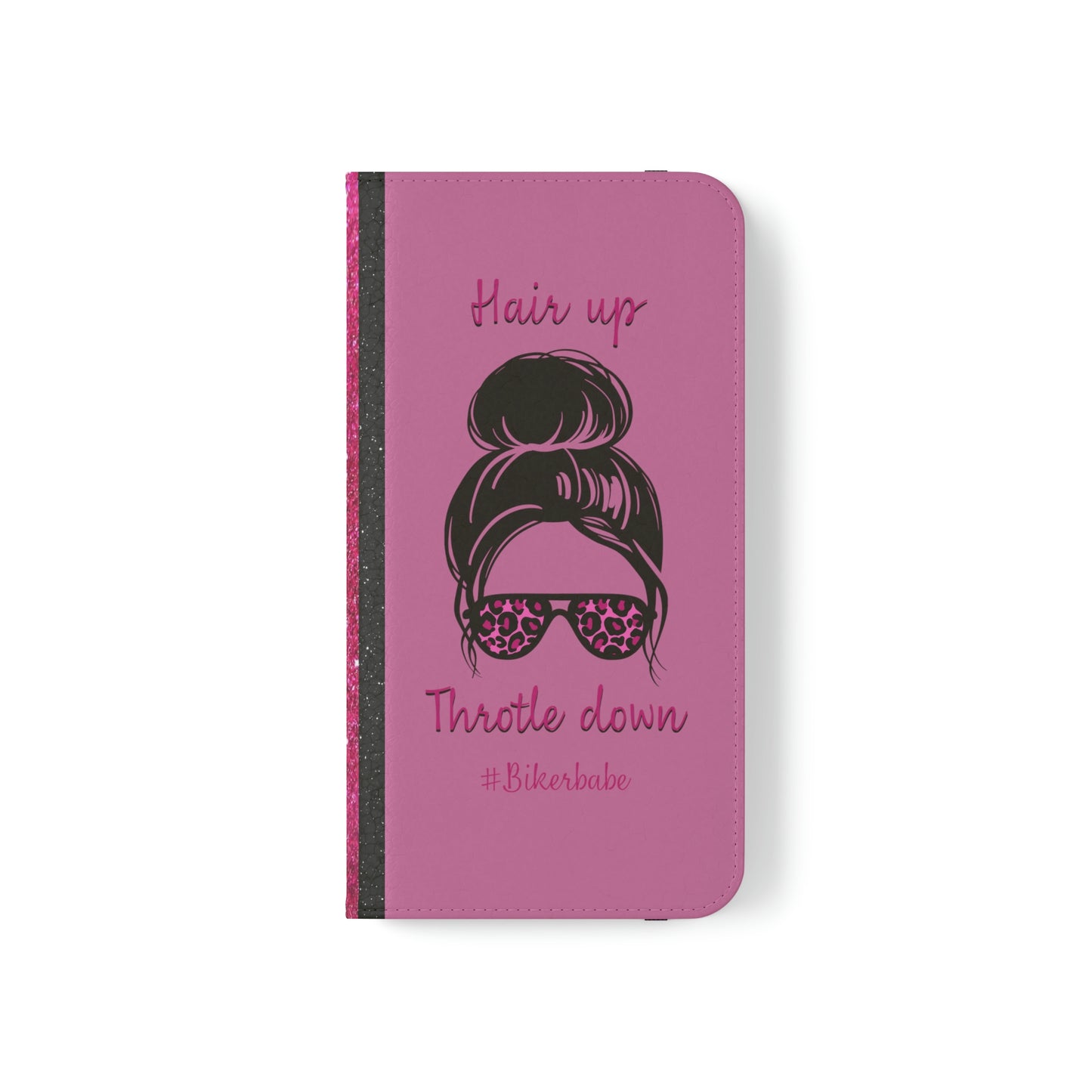 Biker Babe Pink Leopard Flip Cases
