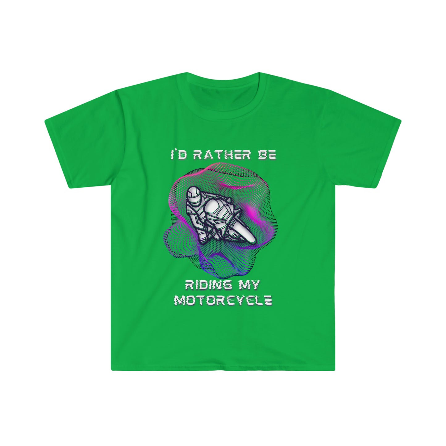 I'd Rather Be (Pink/Purple Graphic)-Unisex Softstyle T-Shirt