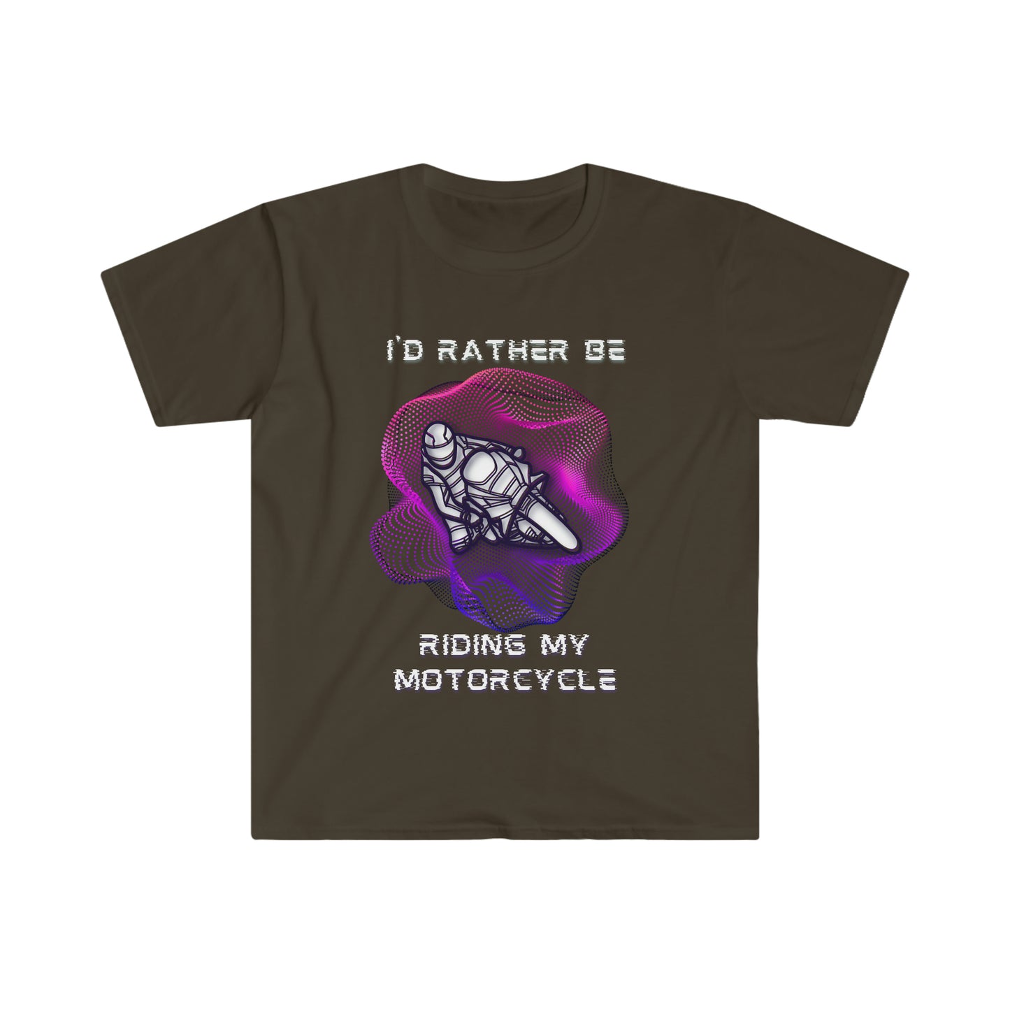 I'd Rather Be (Pink/Purple Graphic)-Unisex Softstyle T-Shirt