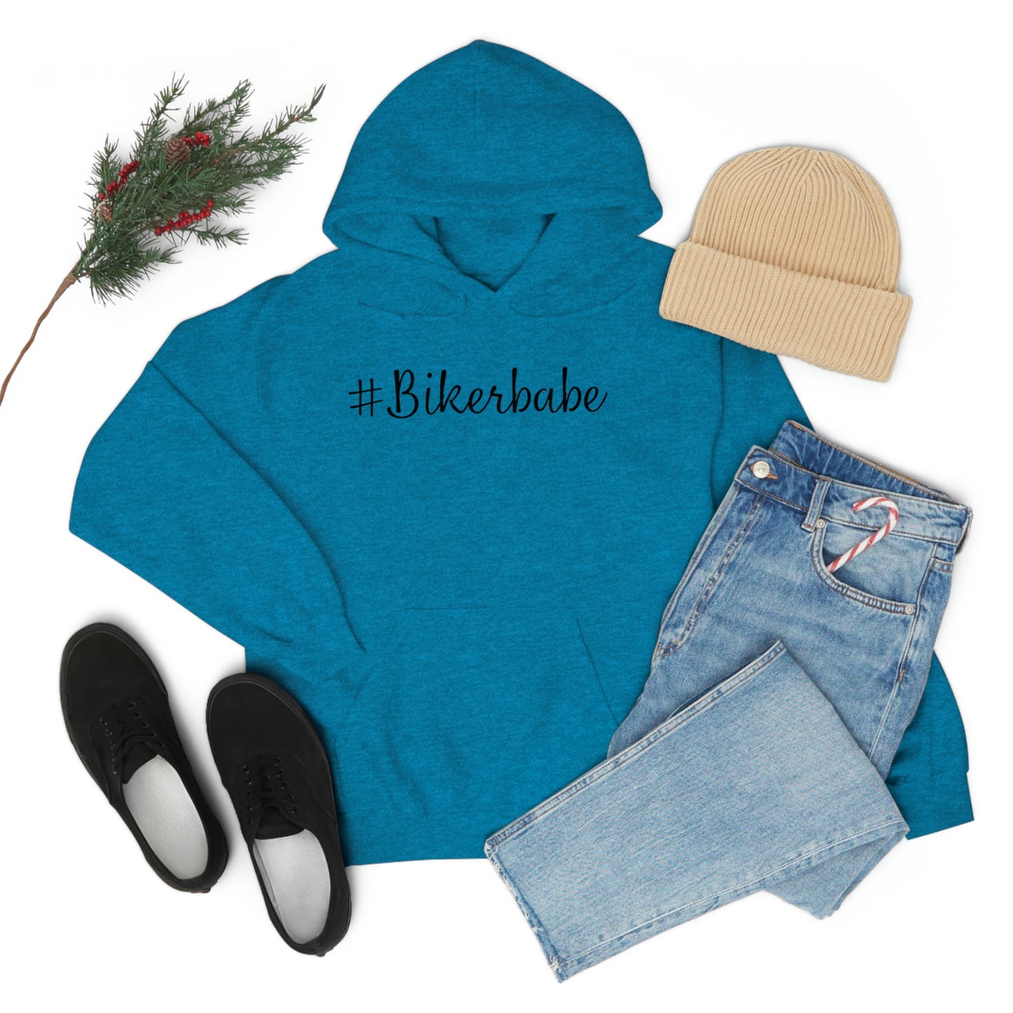 Biker Babe Leopard-Unisex Heavy Blend™ Hooded Sweatshirt