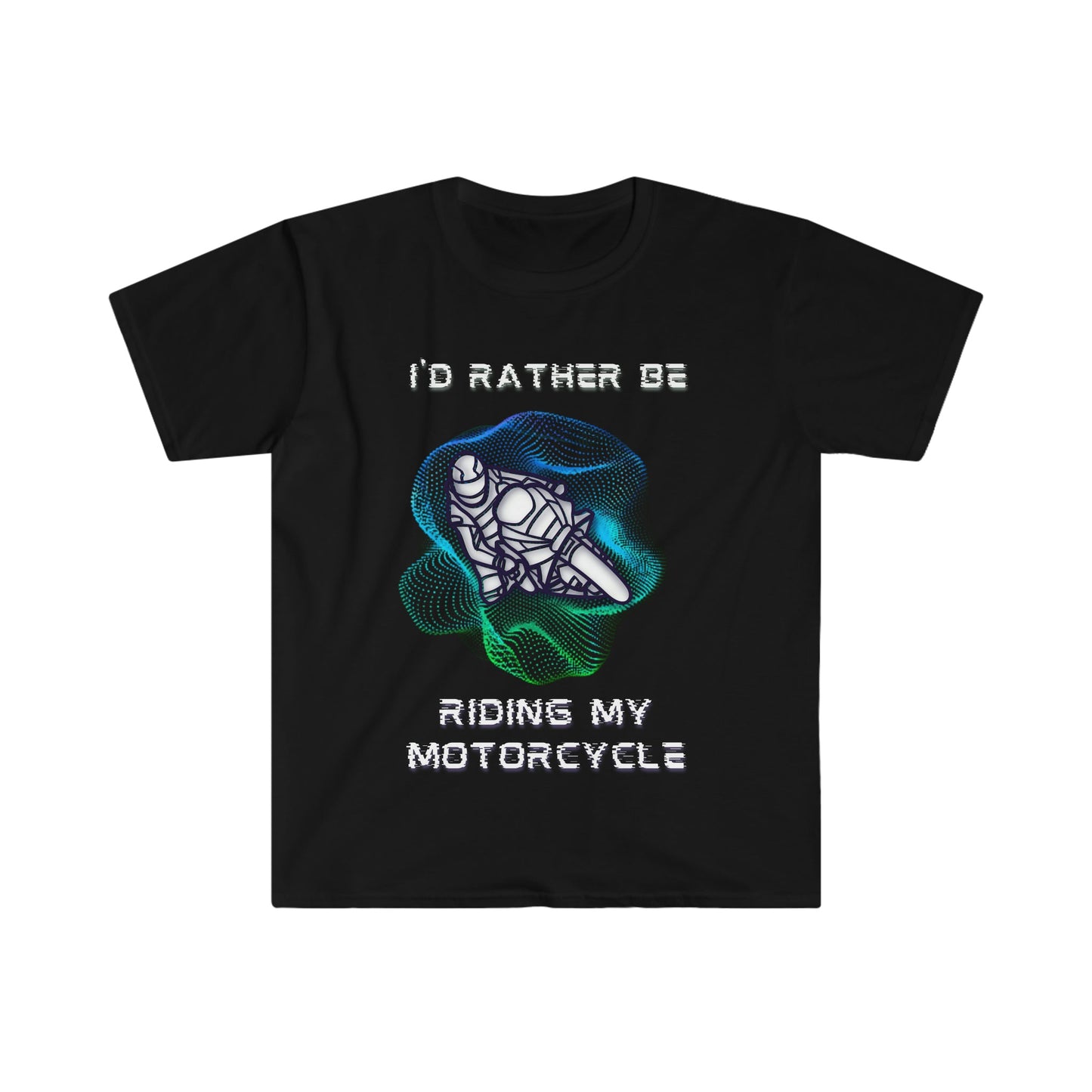 I'd Rather Be blue/green graphic-Unisex Softstyle T-Shirt