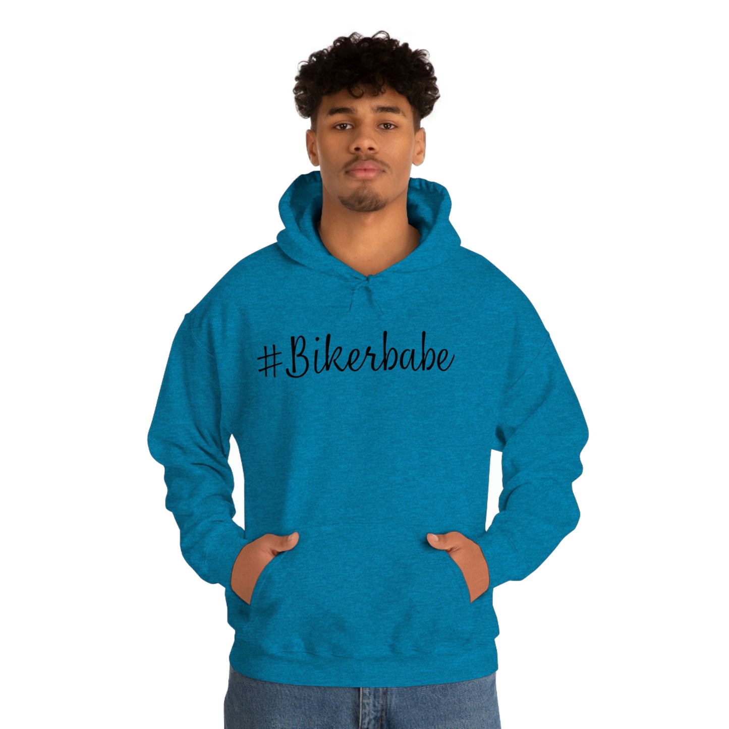 Biker Babe Leopard-Unisex Heavy Blend™ Hooded Sweatshirt
