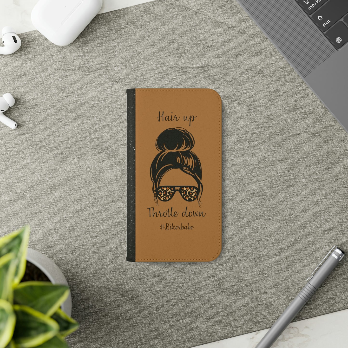 Biker Babe Leopard Flip Cases