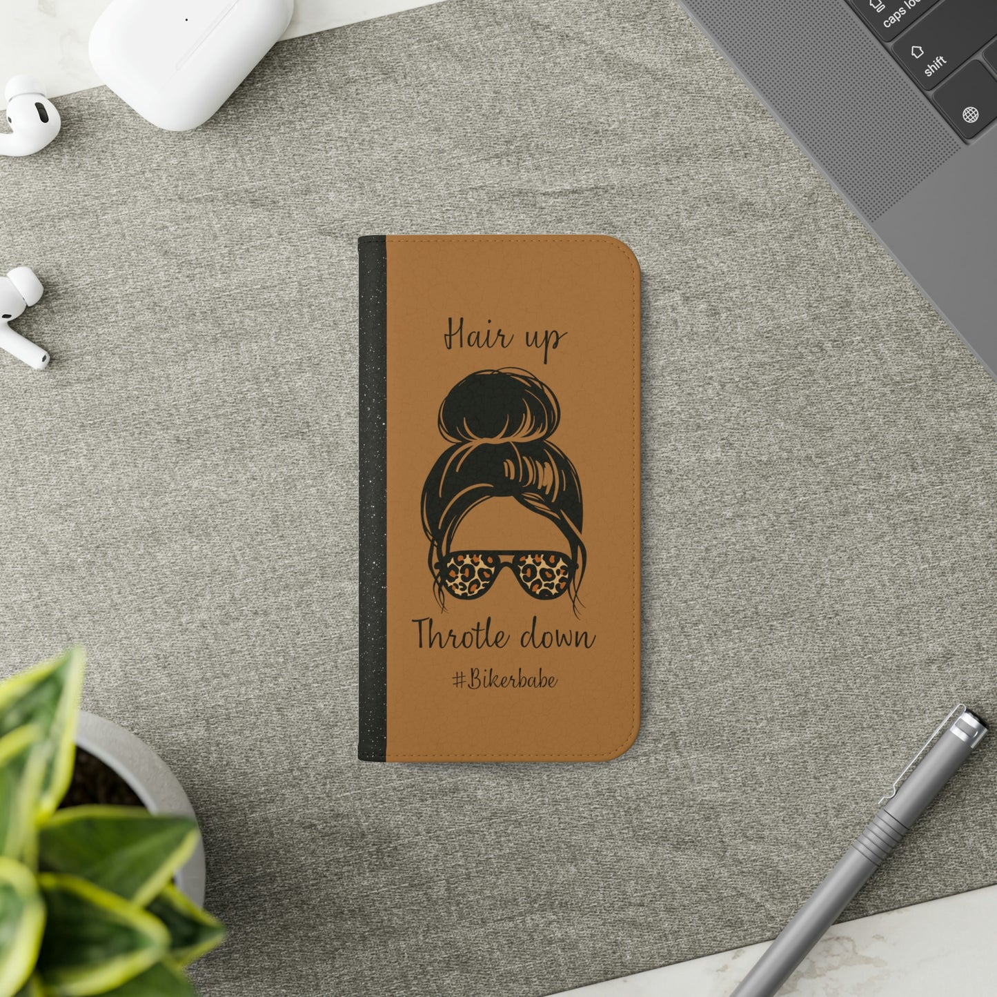 Biker Babe Leopard Flip Cases