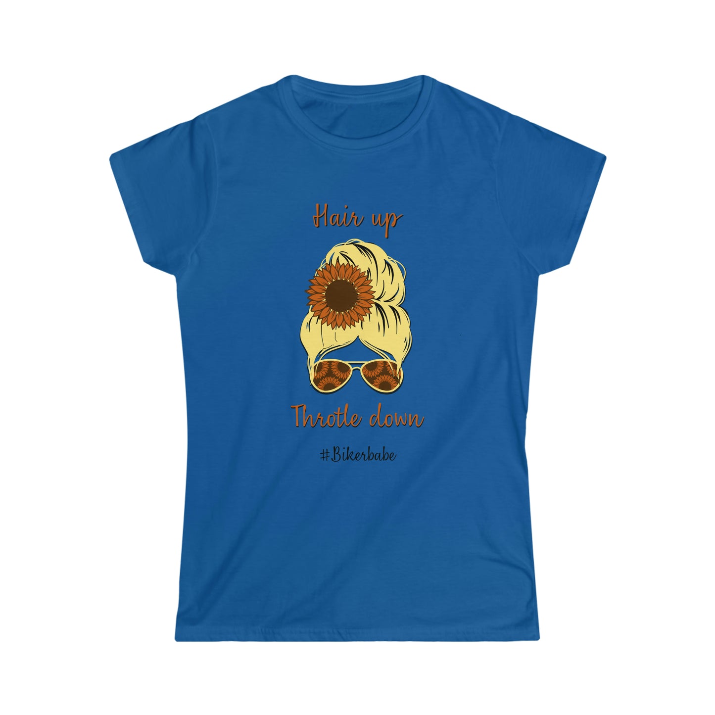 Biker Babe Sunflower-Women's Softstyle Tee