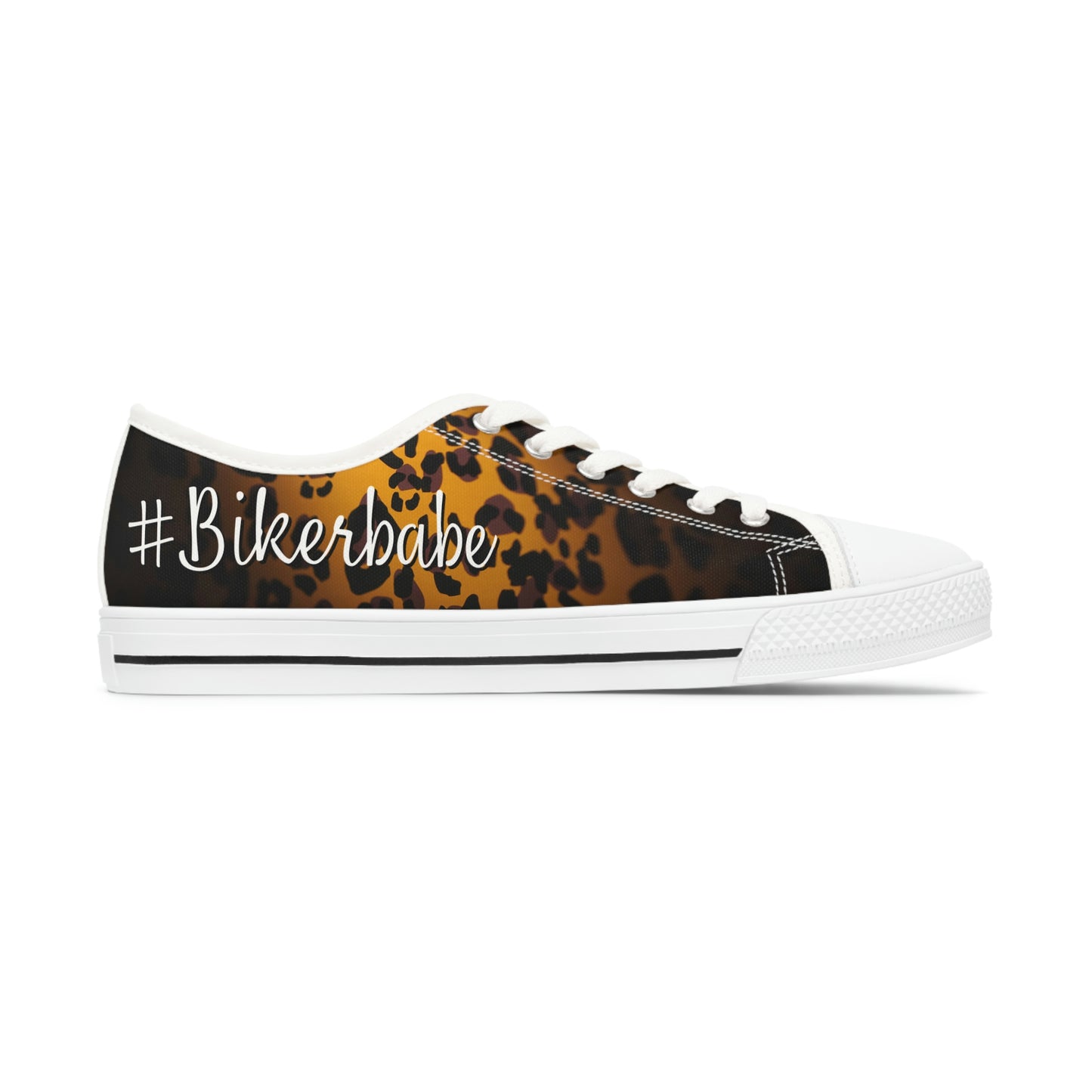 Biker Babe Leopard Women's Low Top Sneakers