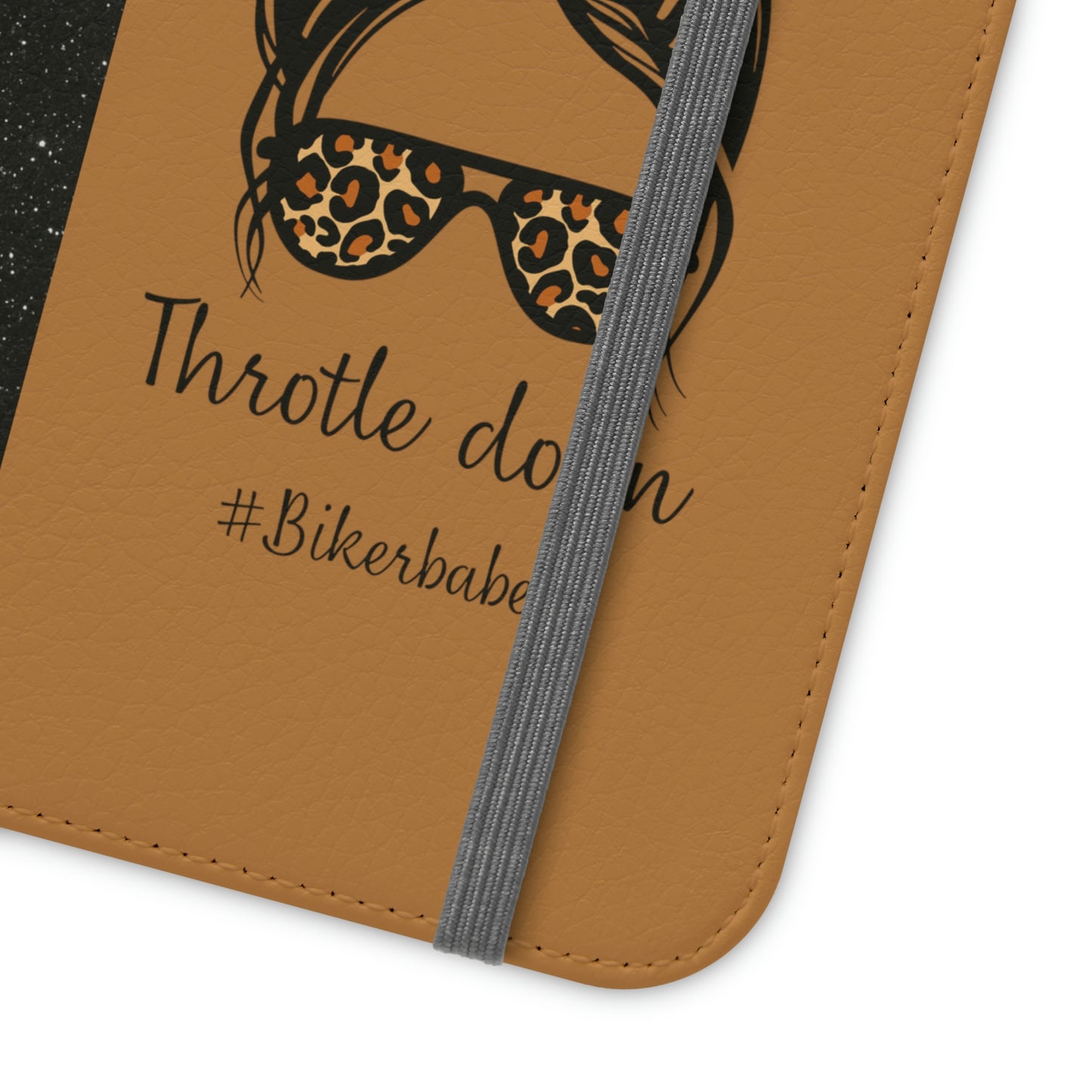 Biker Babe Leopard Flip Cases