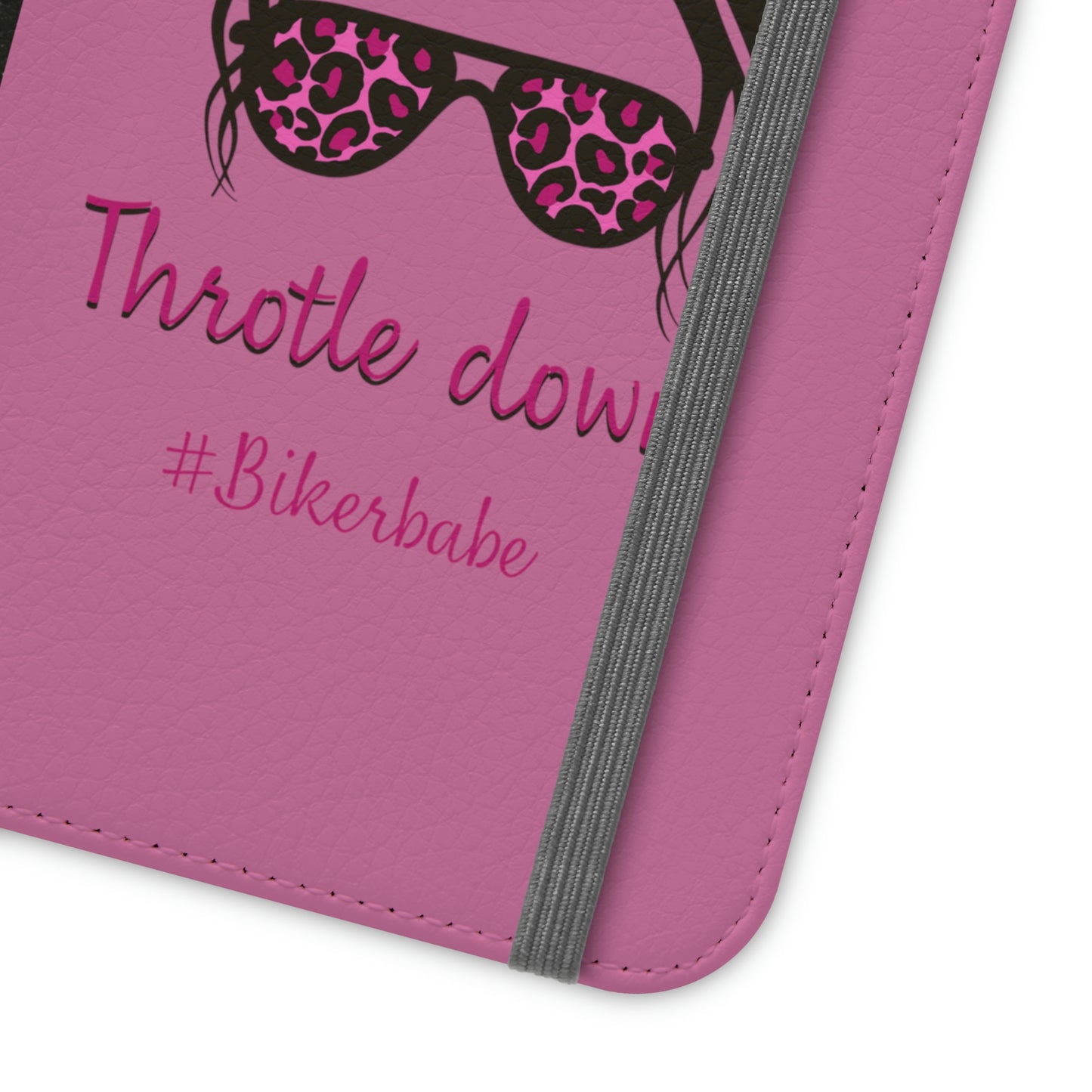 Biker Babe Pink Leopard Flip Cases