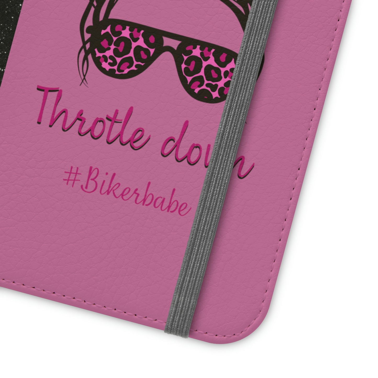 Biker Babe Pink Leopard Flip Cases
