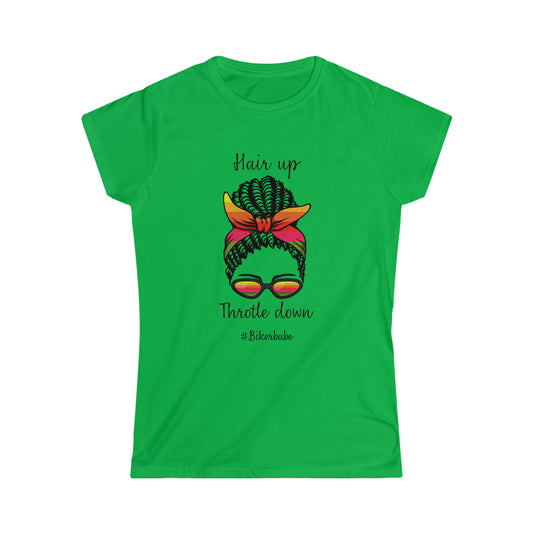Biker Babe Sunrise-Women's Softstyle Tee
