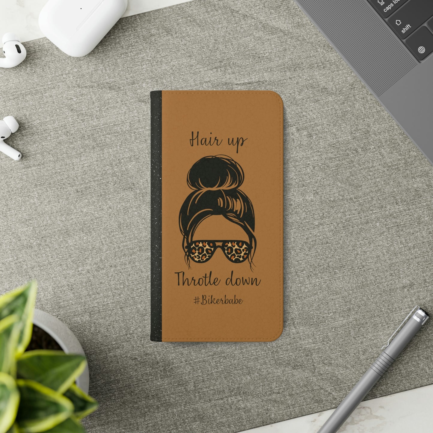 Biker Babe Leopard Flip Cases