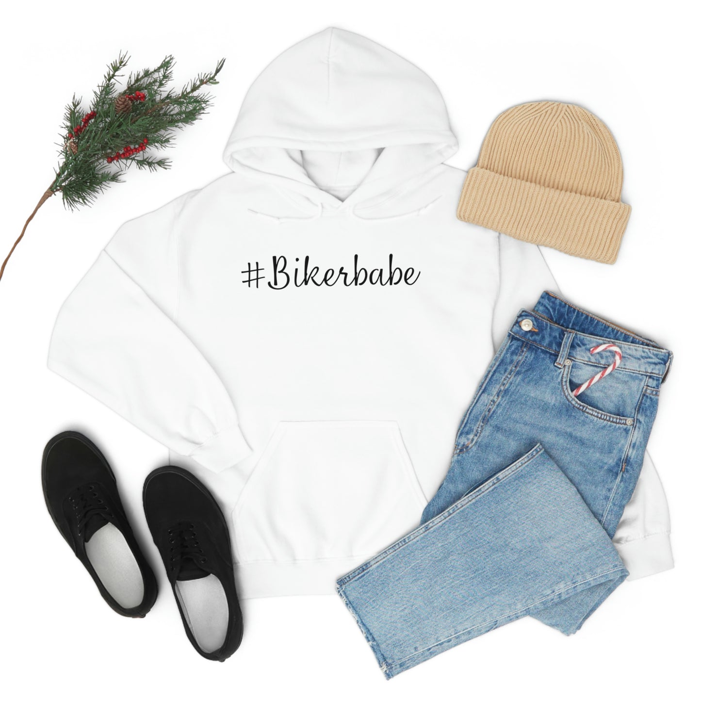 Biker Babe Leopard-Unisex Heavy Blend™ Hooded Sweatshirt