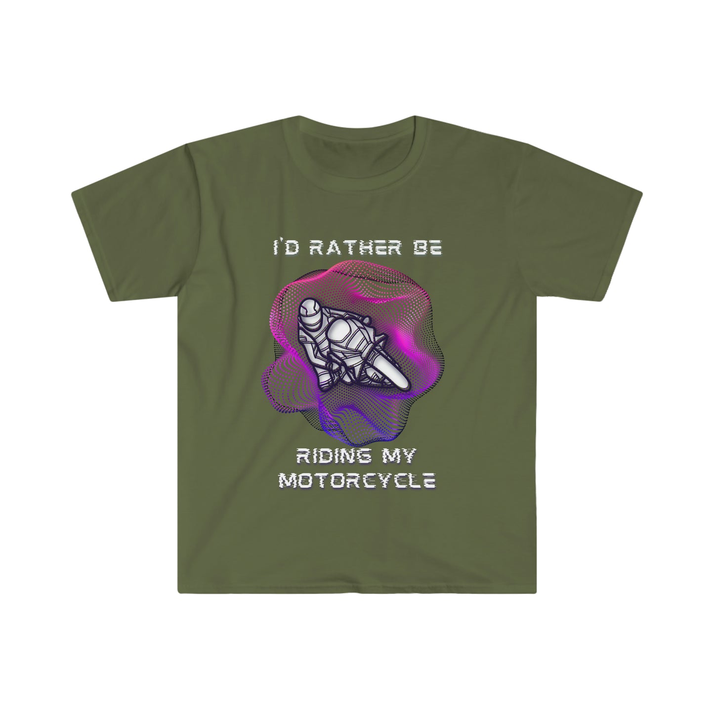 I'd Rather Be (Pink/Purple Graphic)-Unisex Softstyle T-Shirt